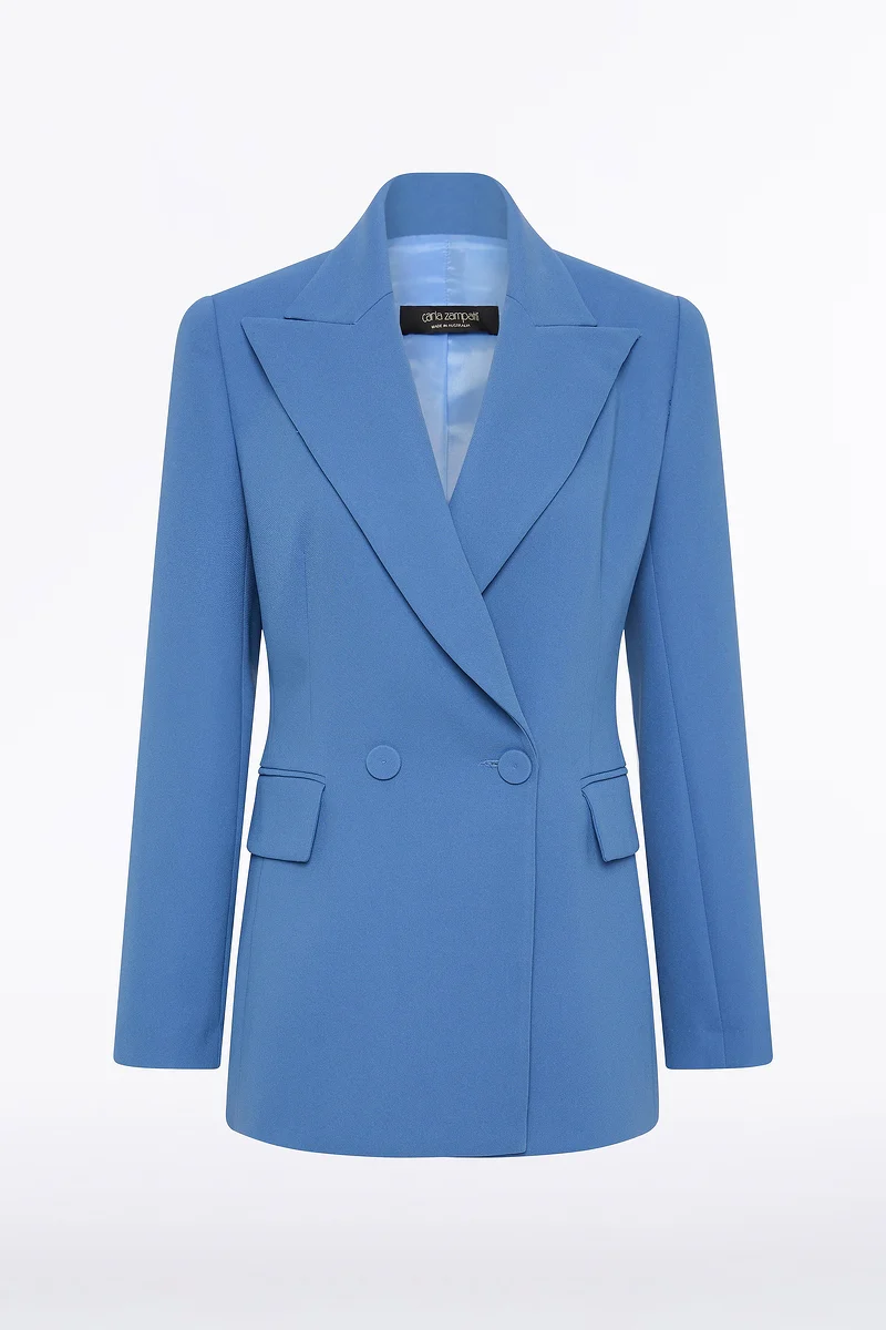 ATLAS CREPE DOUBLE BREASTED RELAXED BLAZER - Image 5