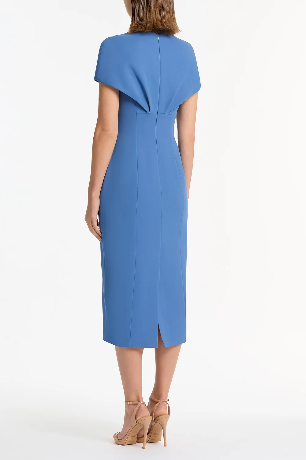 ATLAS CREPE TUCK MIDI DRESS - Image 3