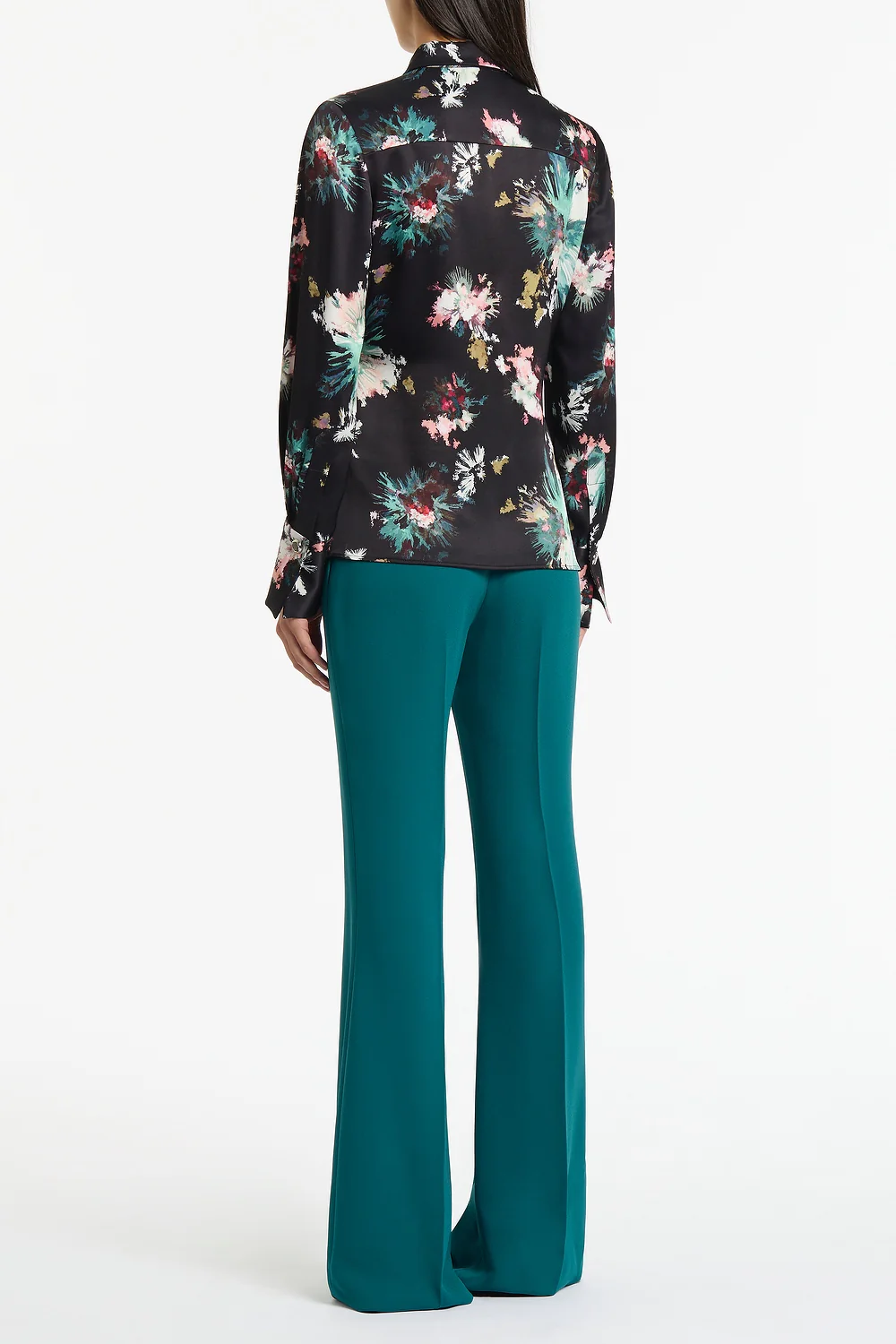 BELLE DE JOUR SATIN ACETATE KEYHOLE WRAP TOP - Image 3