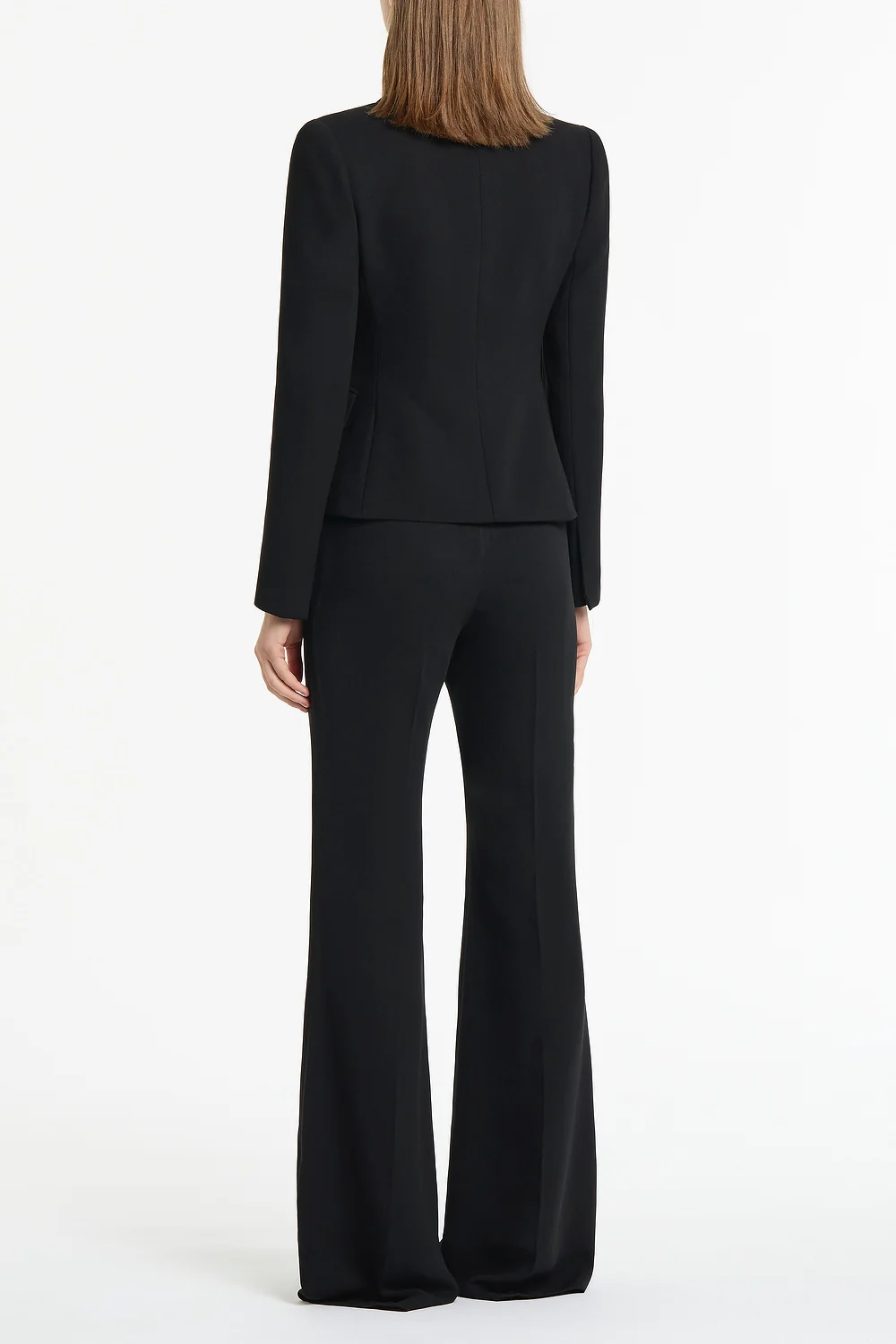 BLACK CREPE BOOTLEG PANT - Image 3