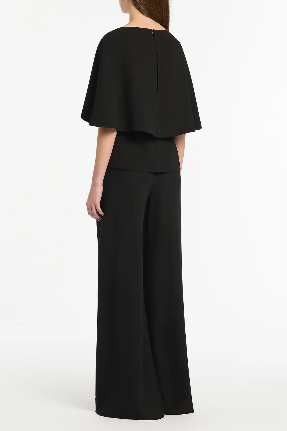 BLACK CREPE CAPE TOP - Image 3