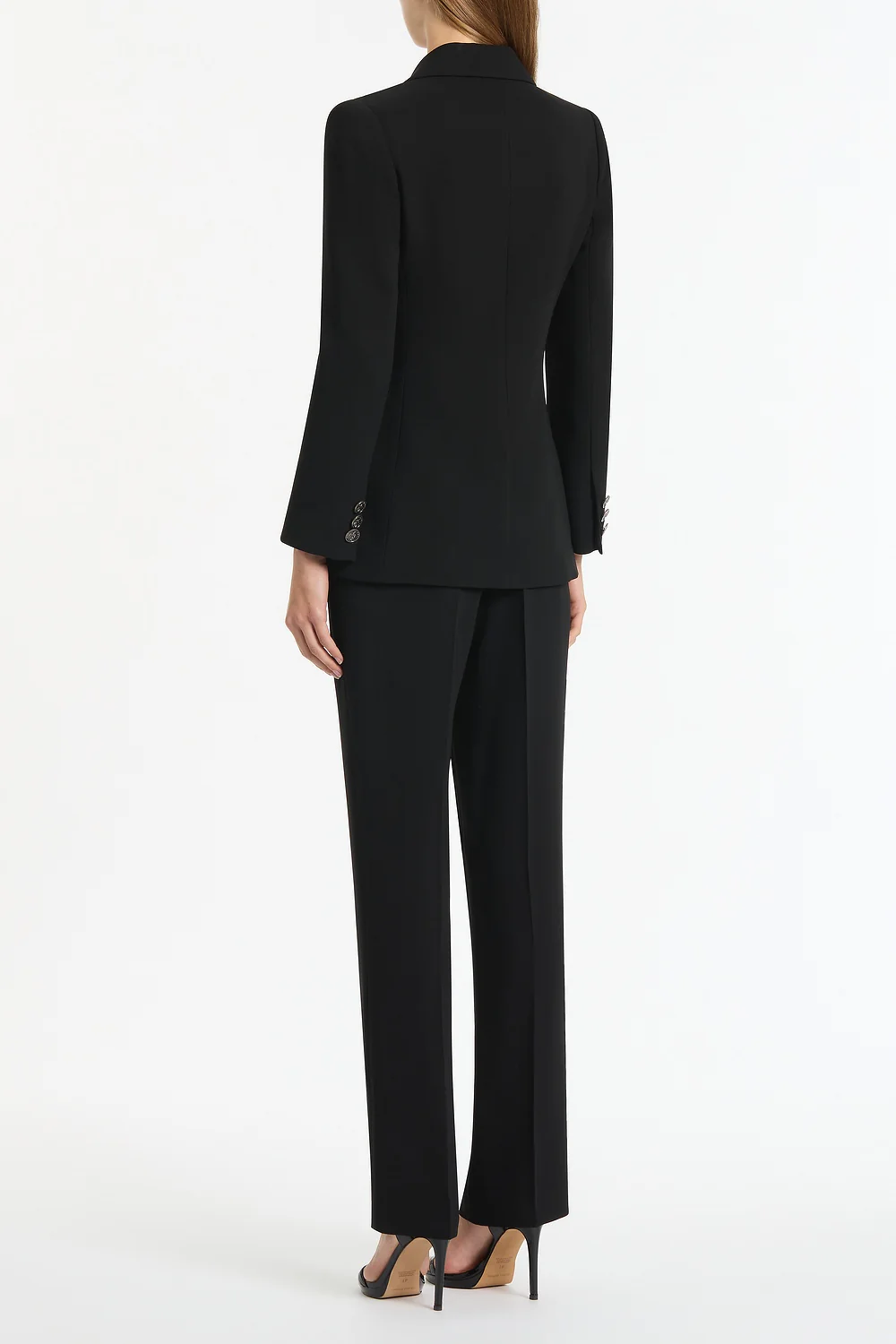 BLACK CREPE CIGARETTE PANT - Image 2