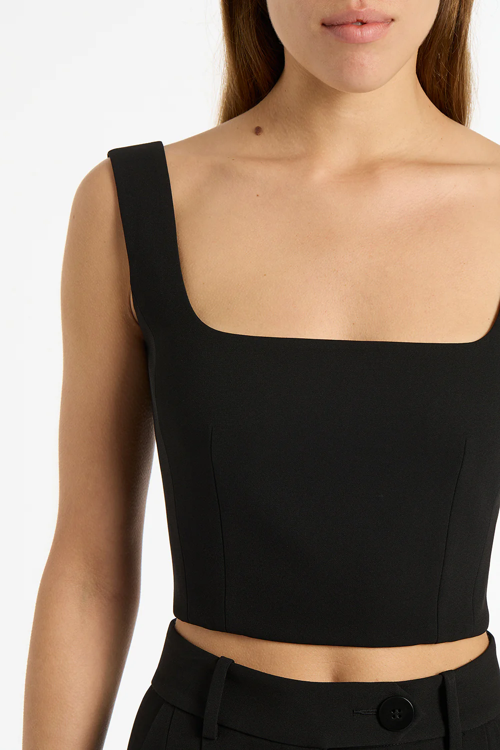 BLACK CREPE CROP TOP - Image 6