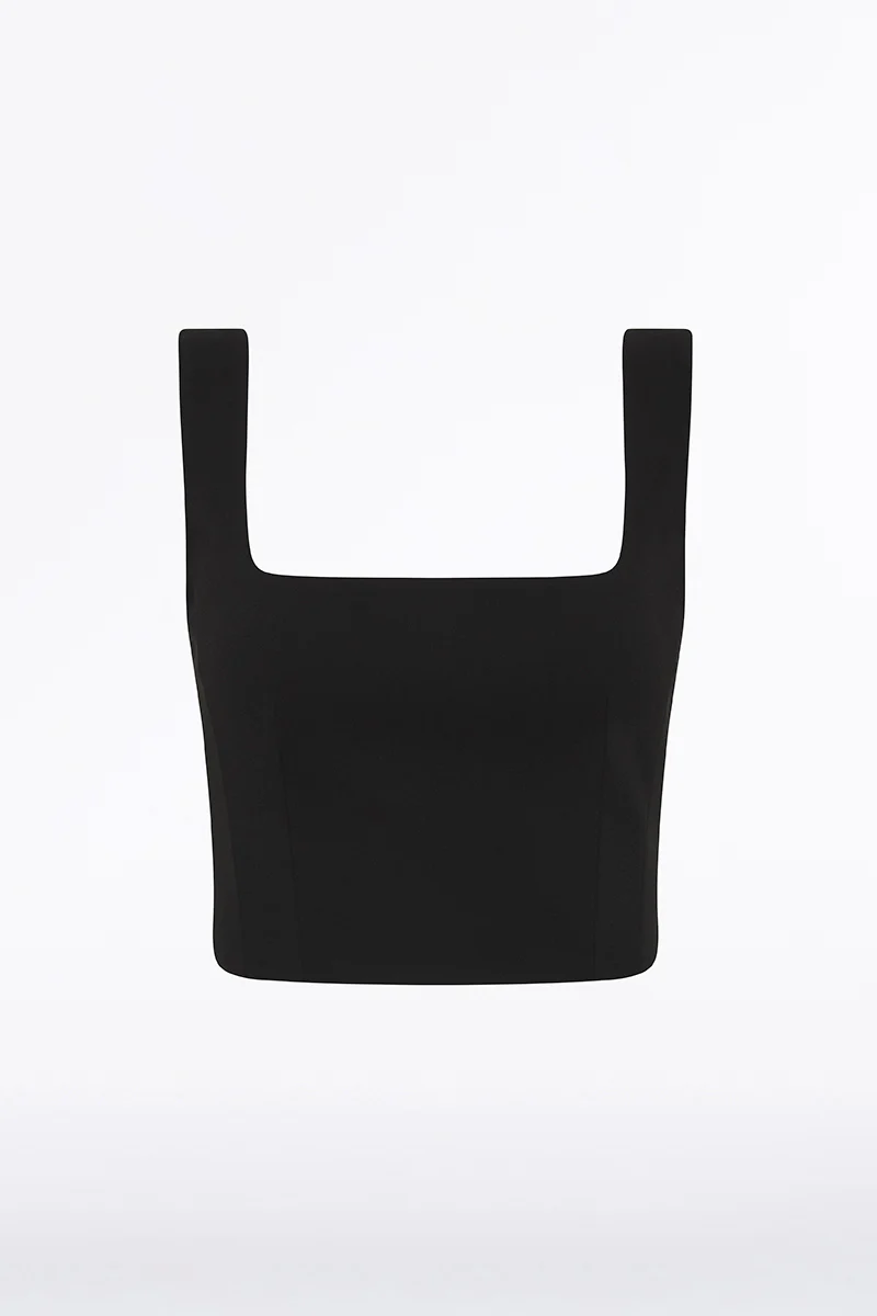 BLACK CREPE CROP TOP - Image 8