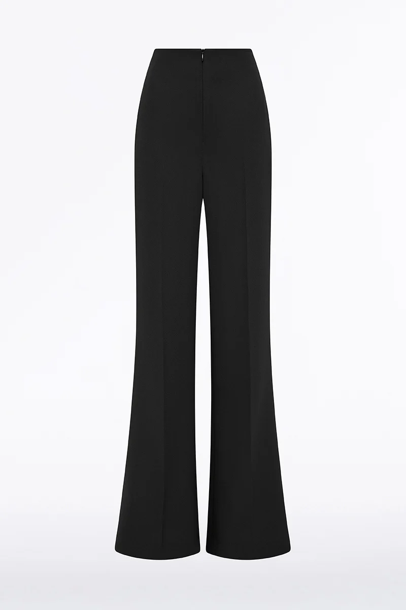 BLACK CREPE LOW WAIST PANT - Image 4