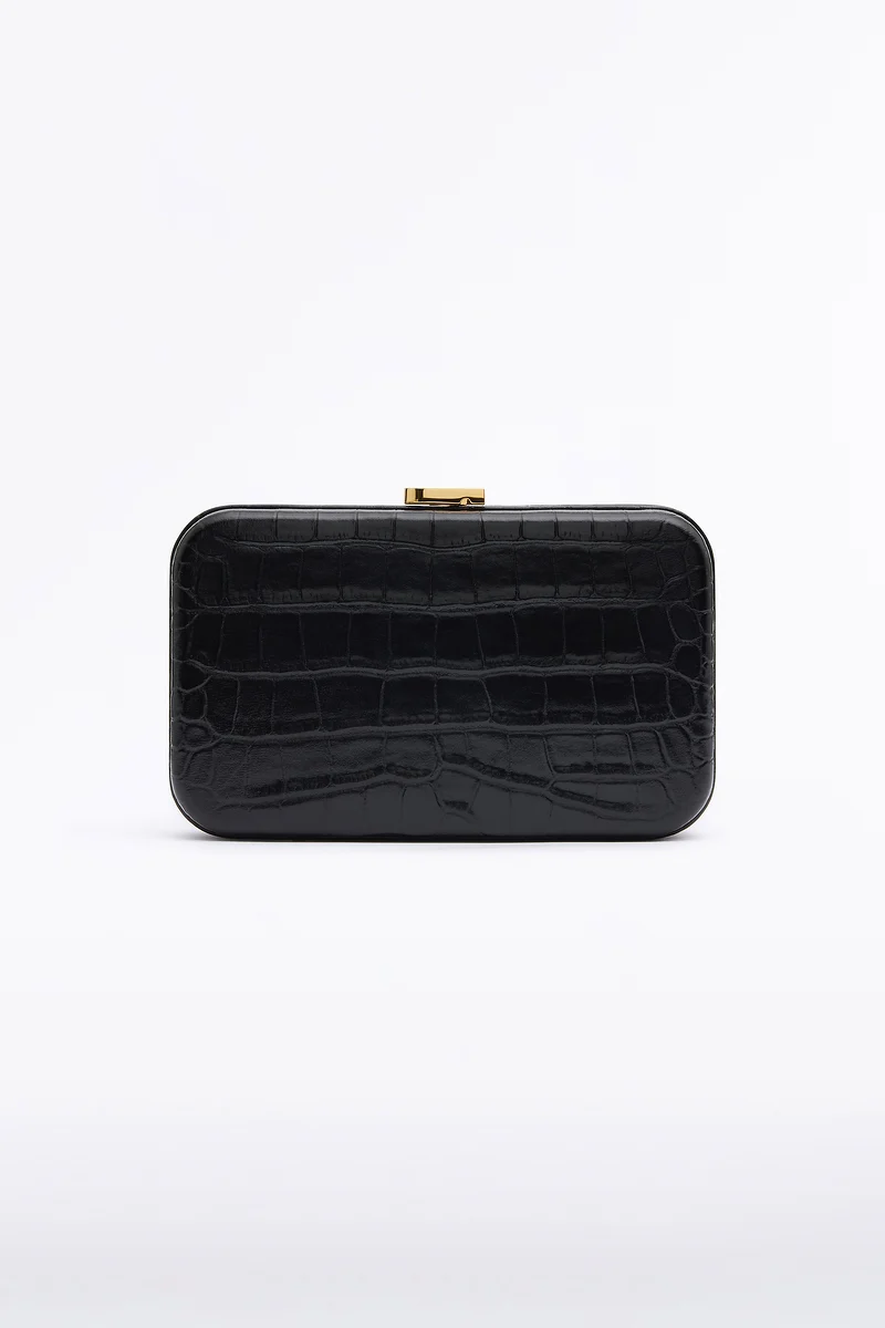 BLACK CROC CZ CUBO CLUTCH