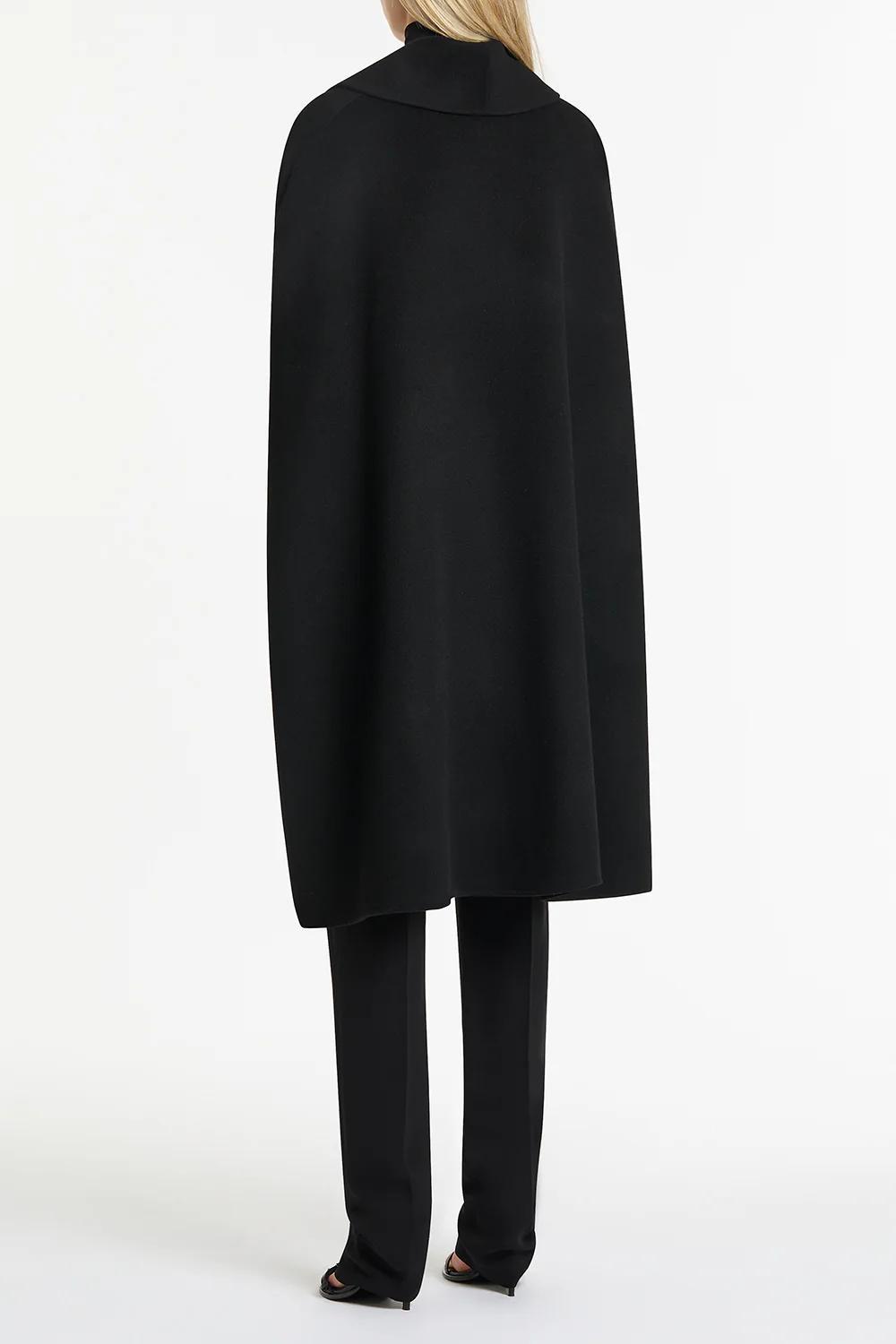 BLACK DOPPIA WOOL CAPE - Image 2