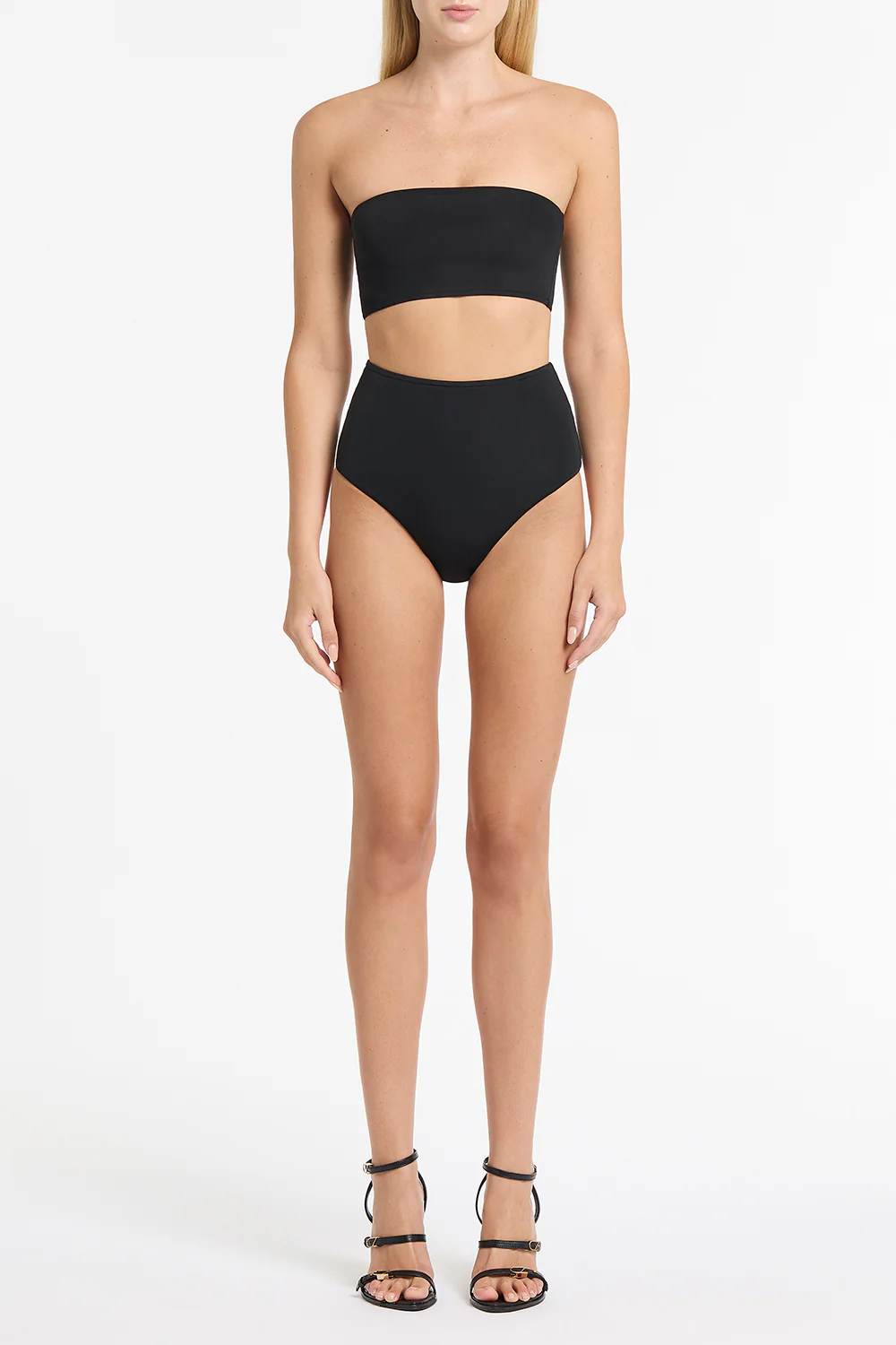 BLACK INTIMA JERSEY WAISTED HIGH CUT BRIEF