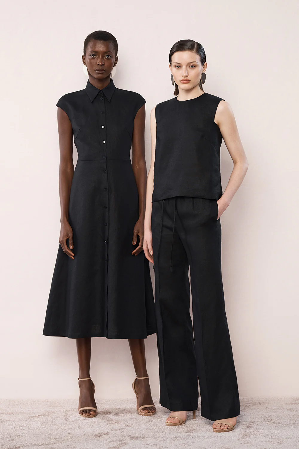 BLACK LINEN LOUNGE PANT - Image 5