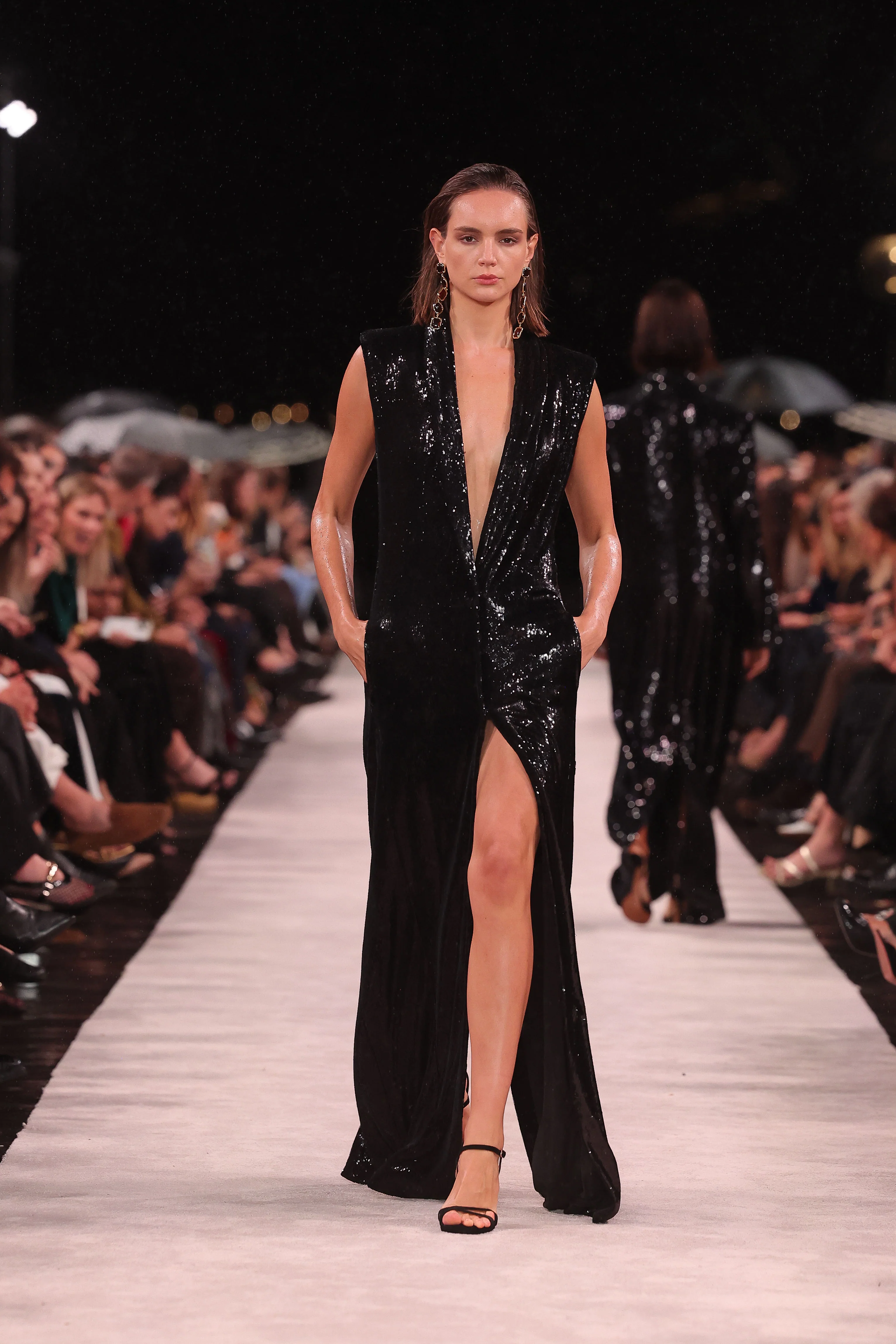 BLACK LIQUID SEQIUN LONG LINE VEST