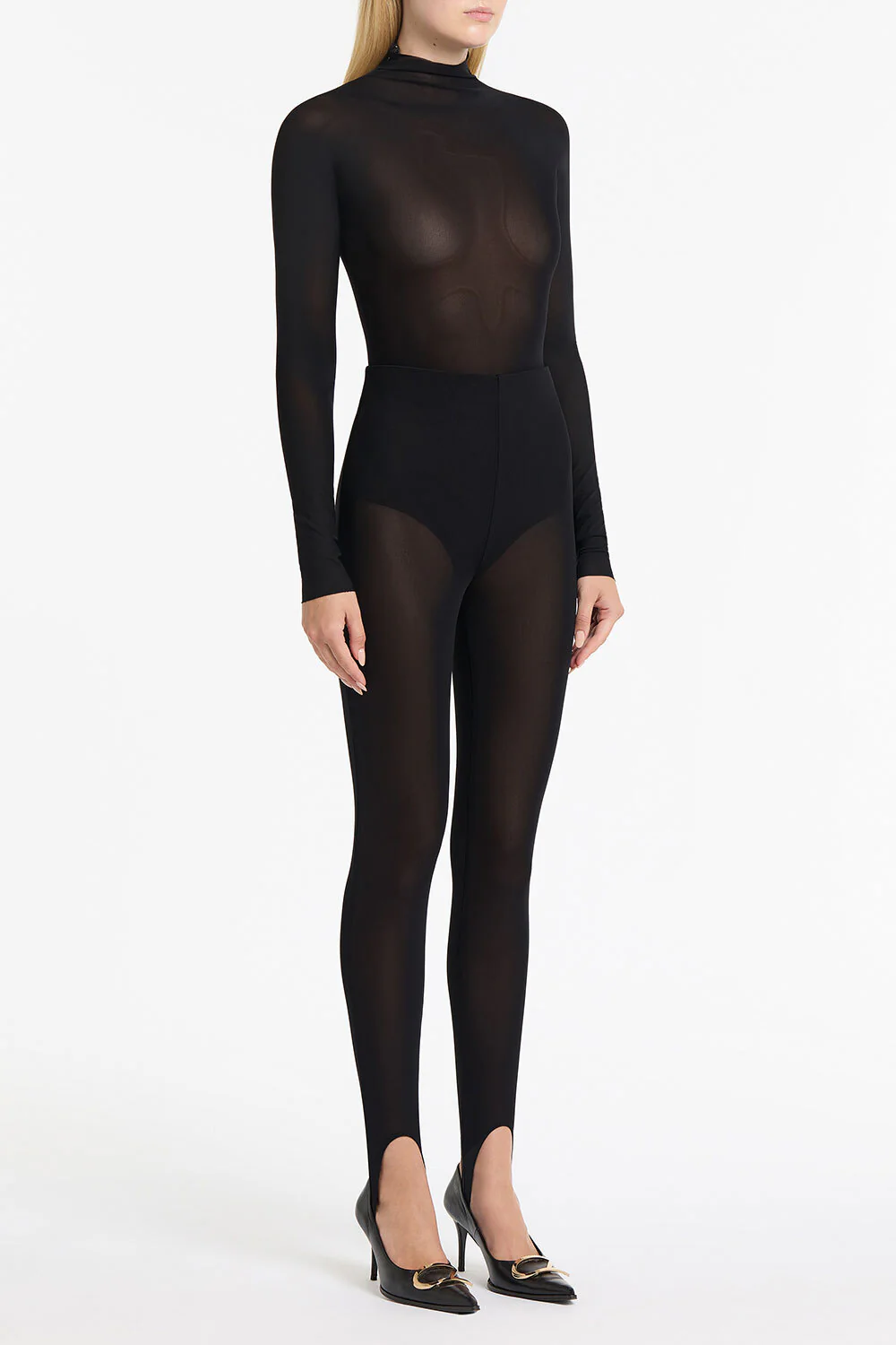 BLACK OMBRA MESH BODYSUIT - Image 2