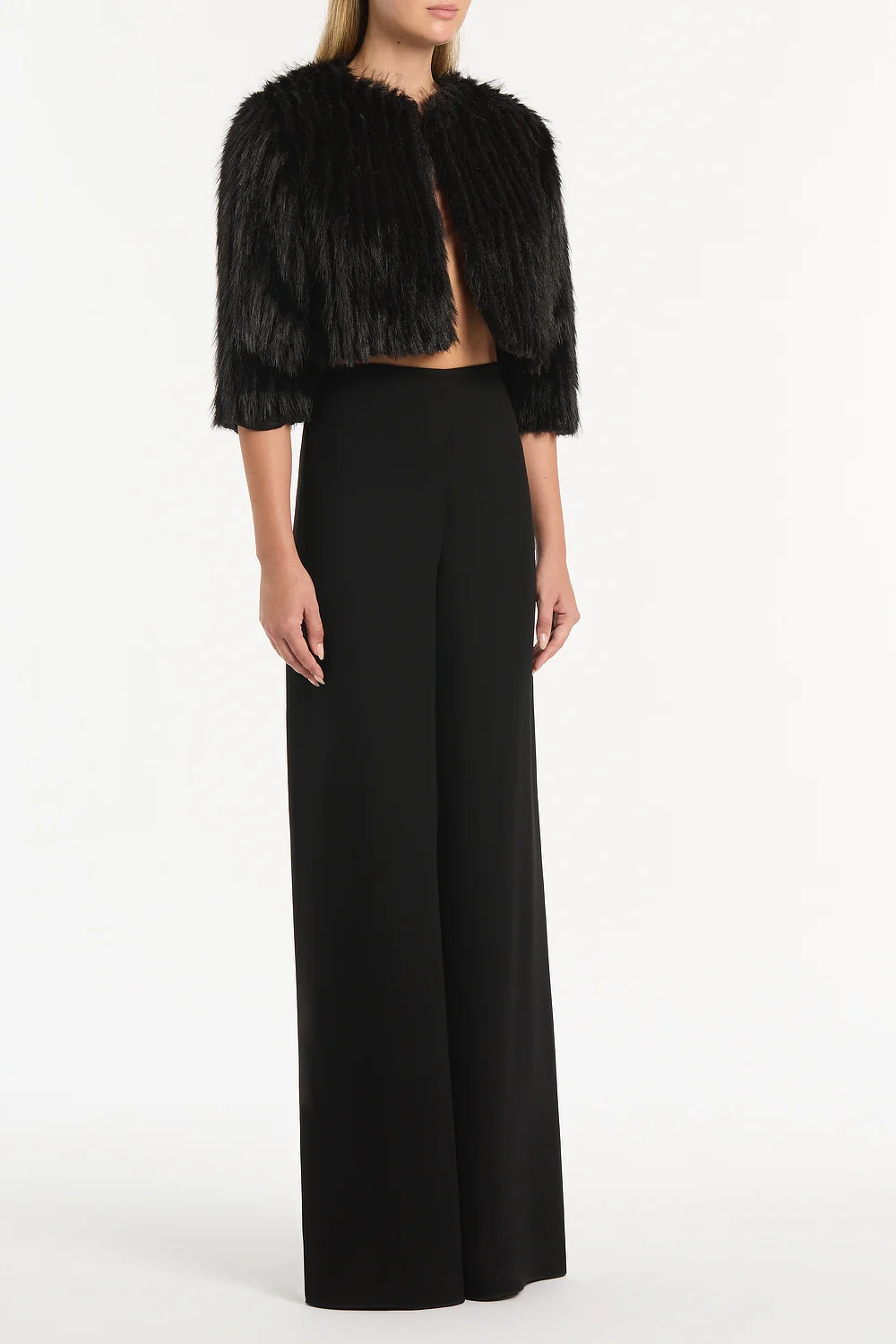 BLACK PIUMA FUR BOLERO - Image 3