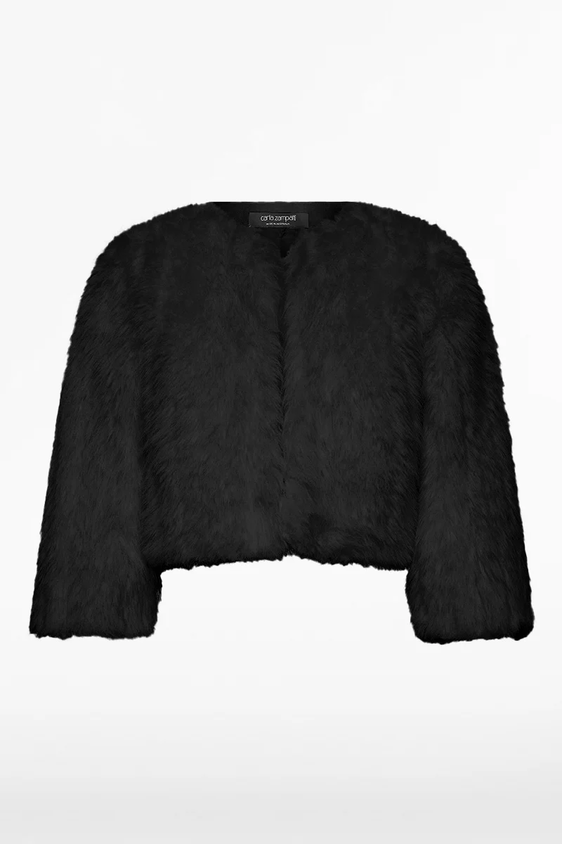 BLACK PIUMA FUR BOLERO - Image 6