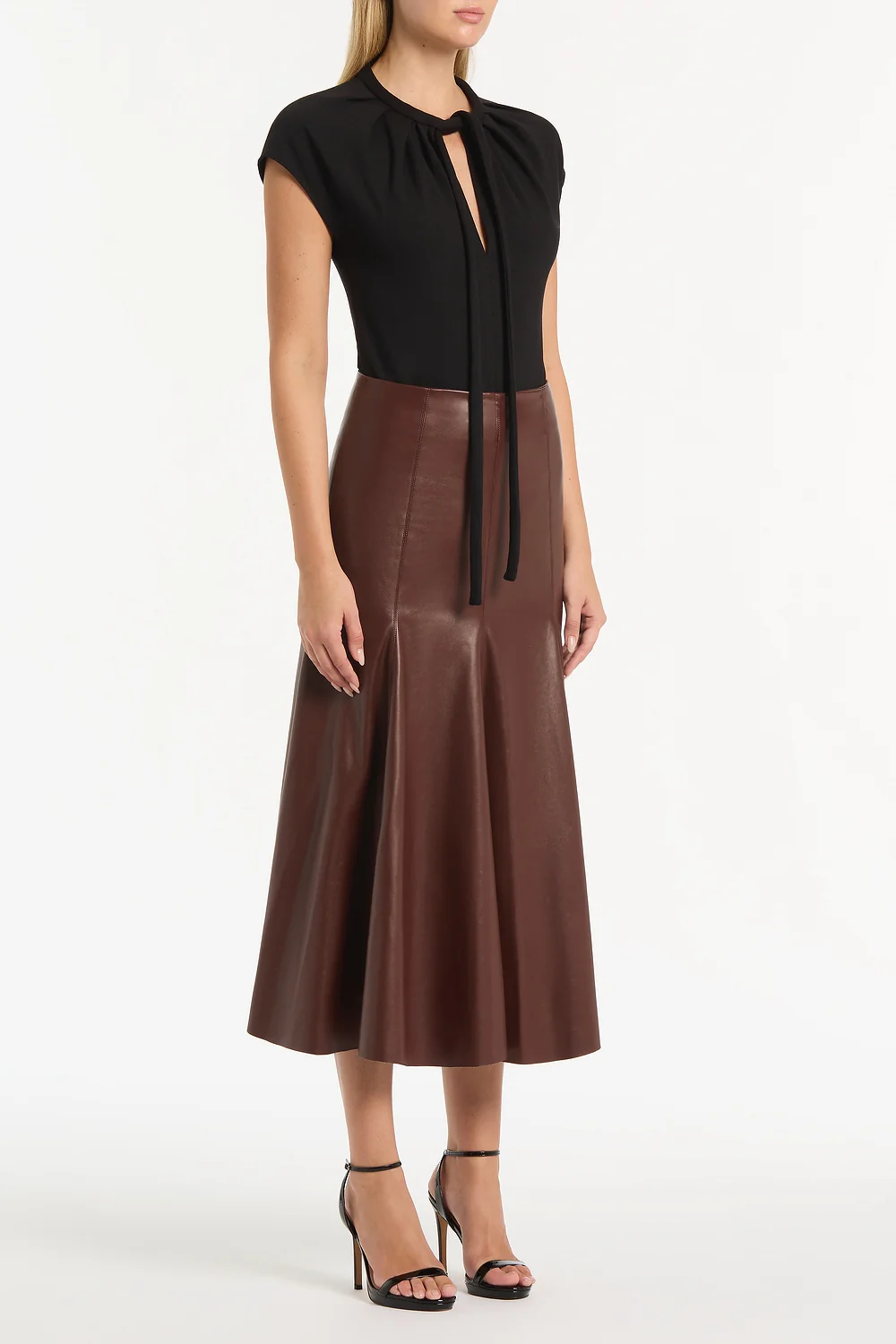 BLACK PONTE TIE DETAIL TOP - Image 3