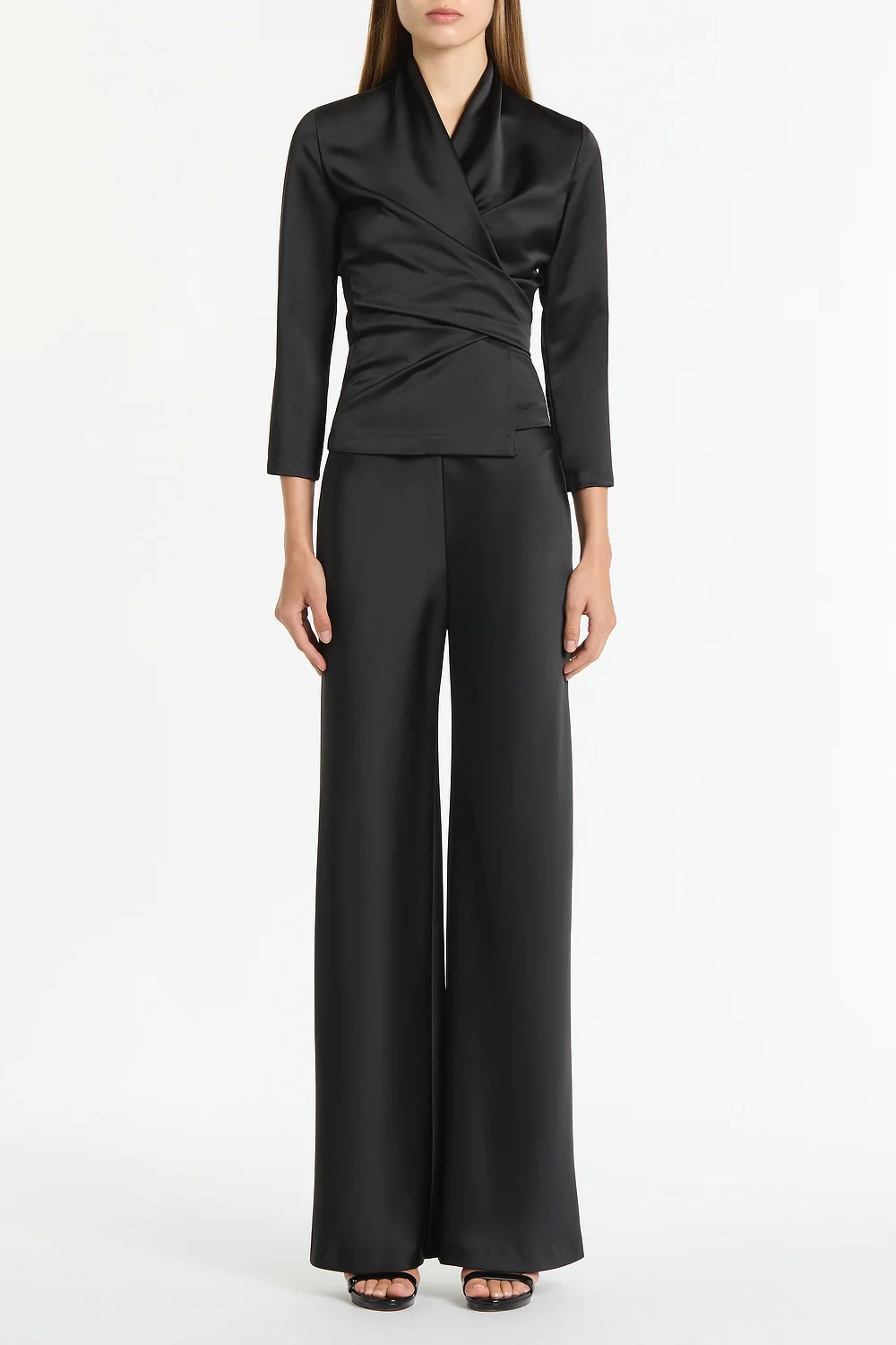 BLACK SATIN BIAS PANT - Image 4