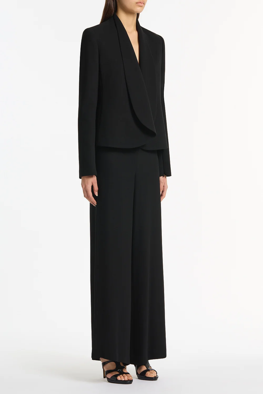 BLACK SHAWL COLLAR JACKET - Image 2
