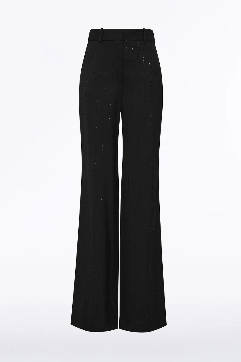 BLACK STARLIGHT TWILL WIDE LEG PANT - Image 6