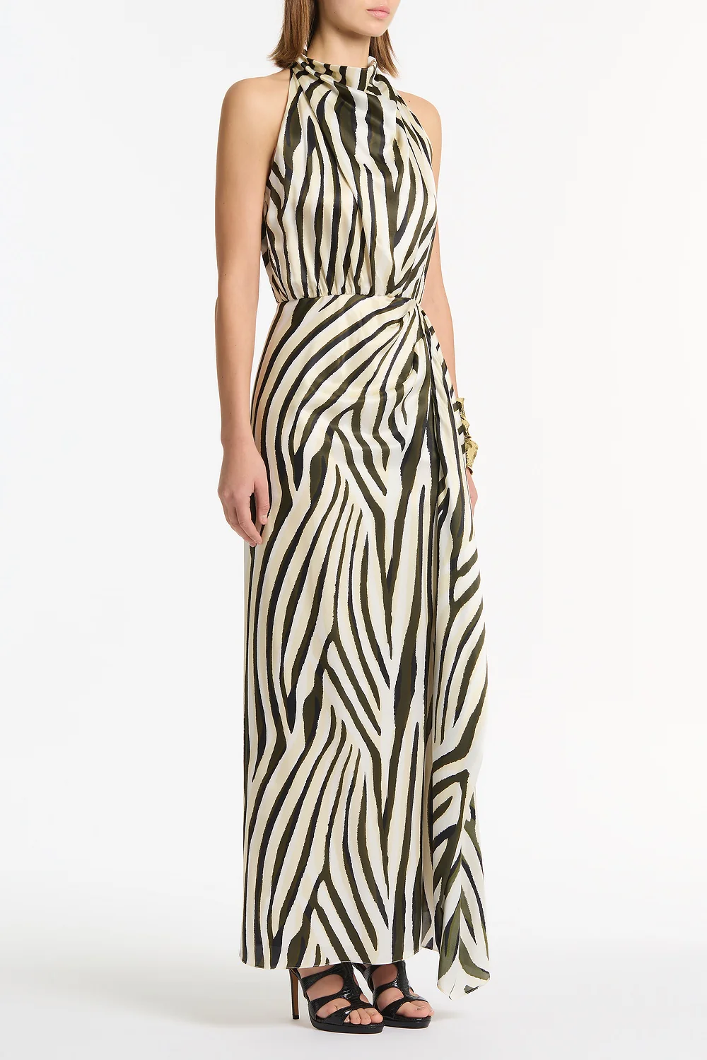 BOLD STRIPE CASCADE DRESS - Image 2