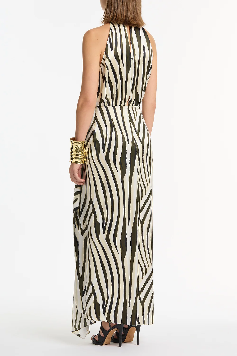BOLD STRIPE CASCADE DRESS - Image 3