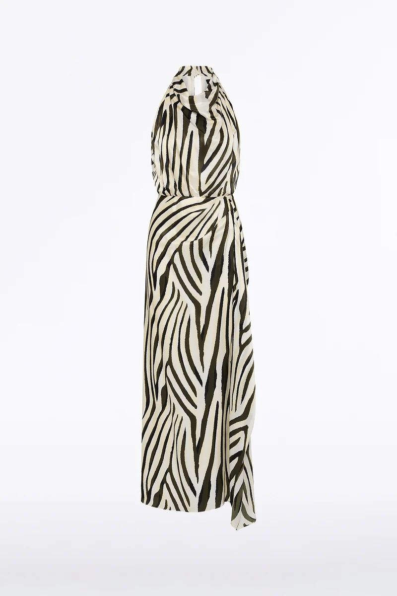 BOLD STRIPE CASCADE DRESS - Image 6