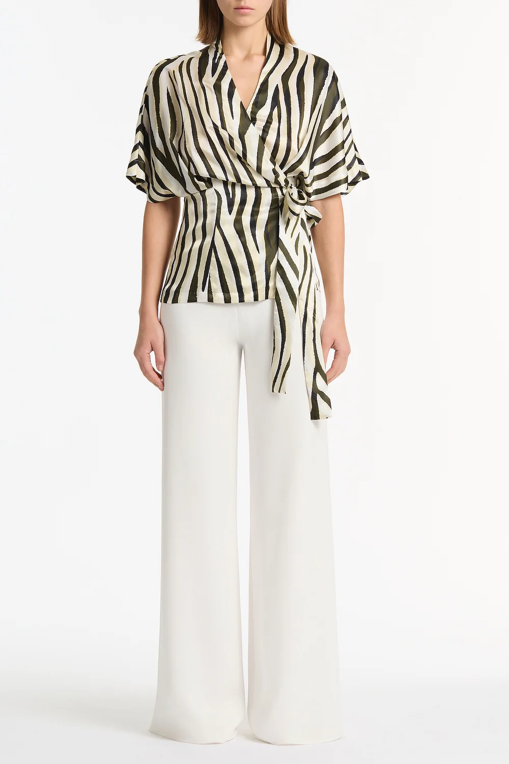 BOLD STRIPE PRINT GATHER TOP - Image 5
