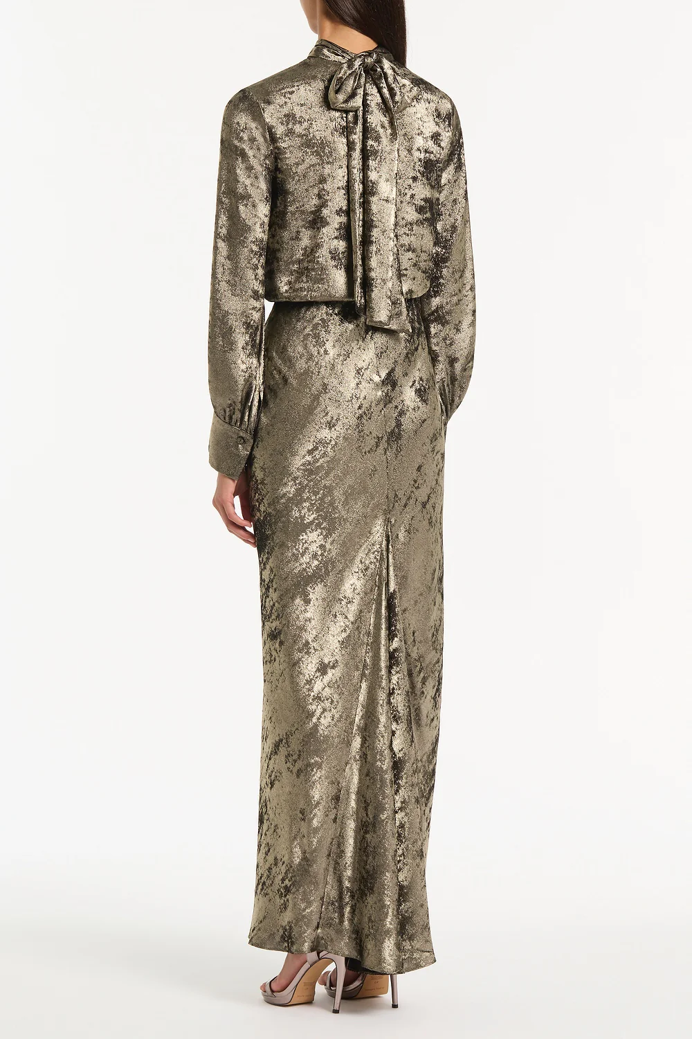 BURNISHED METALLIC TWIST FRONT BLOUSE - Image 2