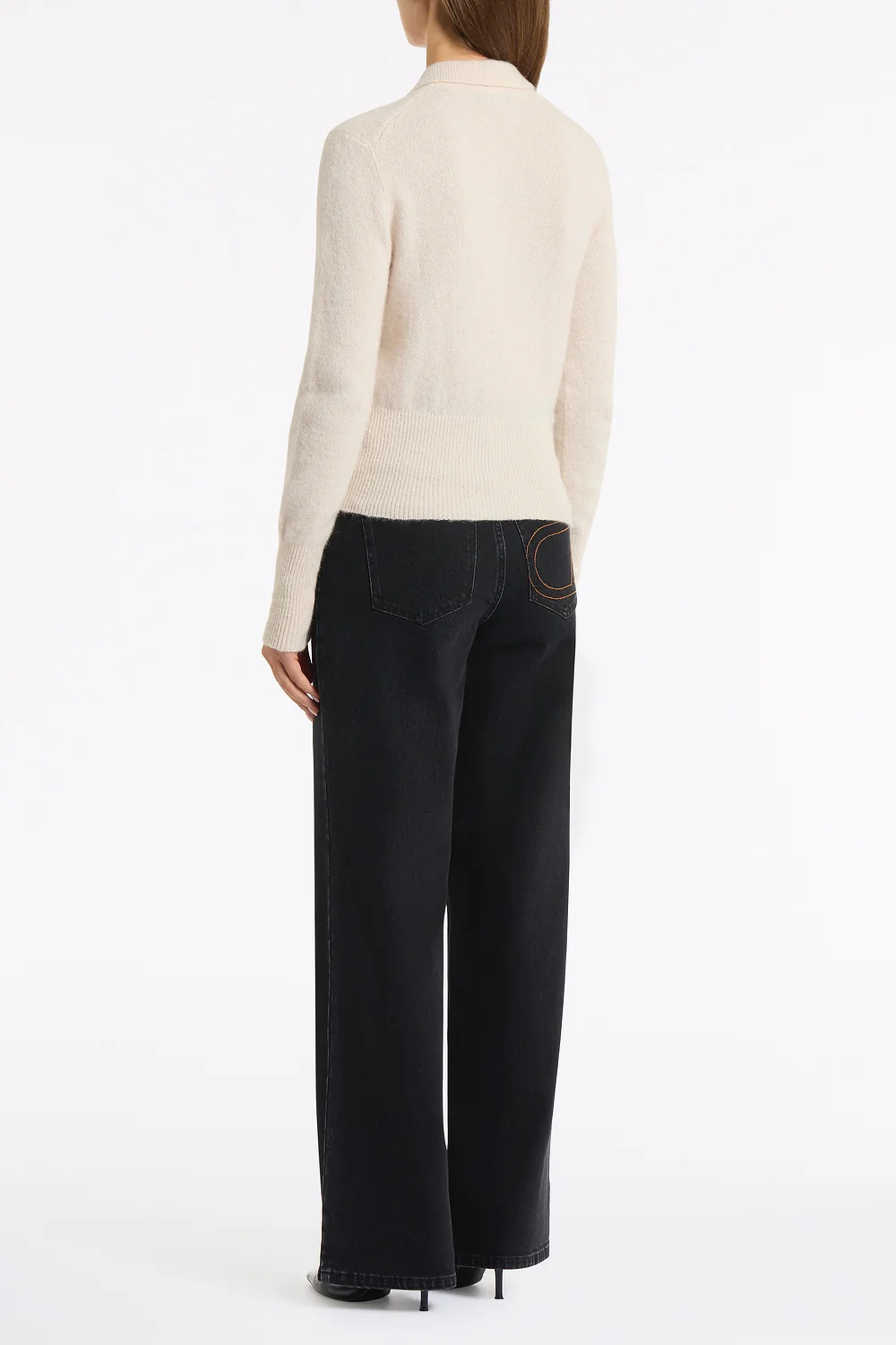 BUTTERMILK BRUSHED WOOL KNIT POLO - Image 3