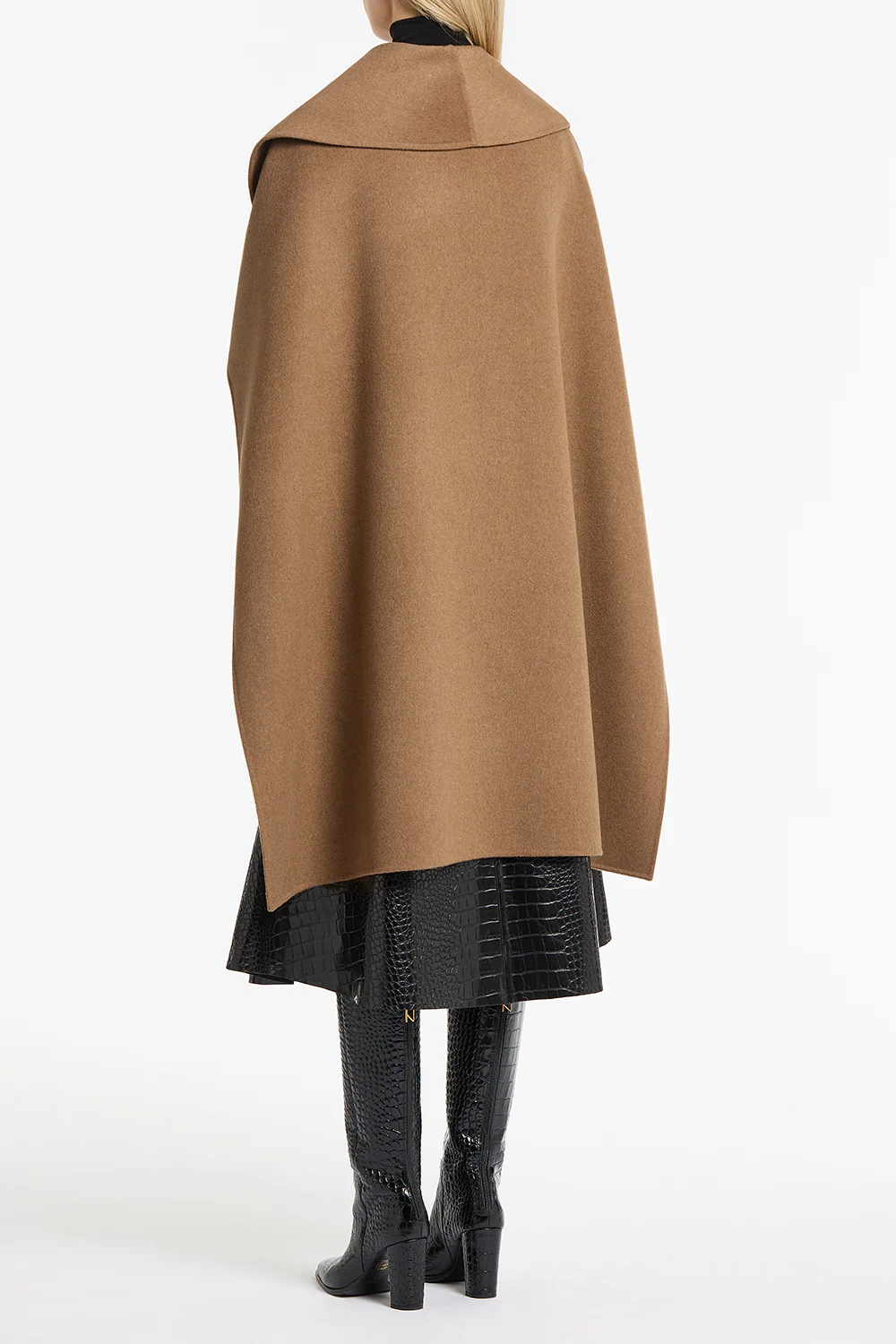 CAMEL DOPPIA WOOL CAPE - Image 2