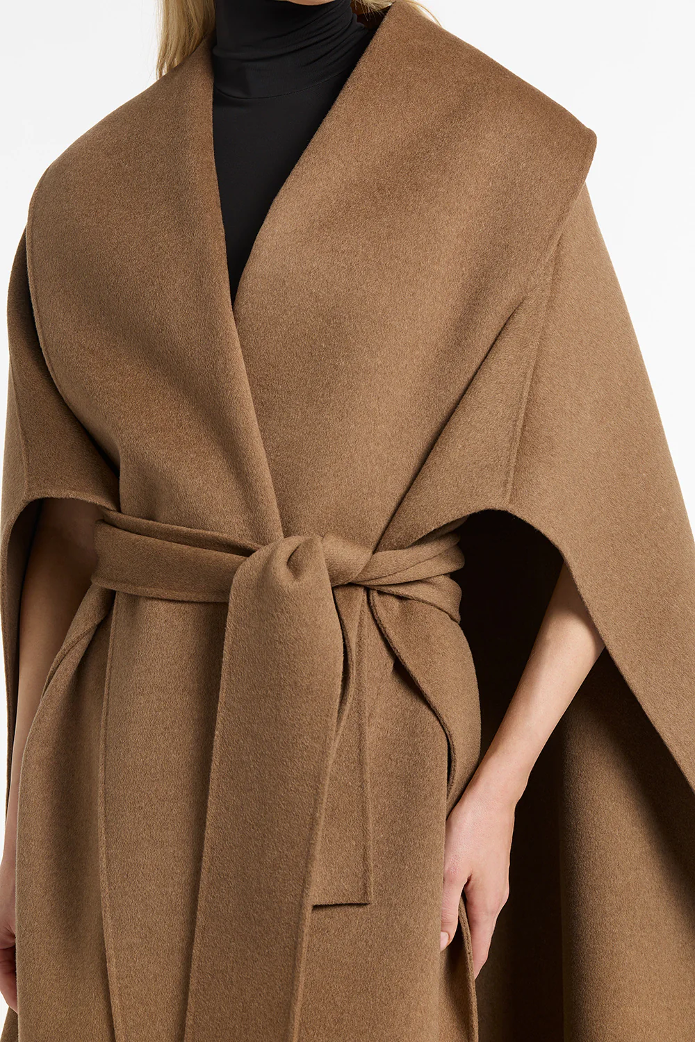 CAMEL DOPPIA WOOL CAPE - Image 3