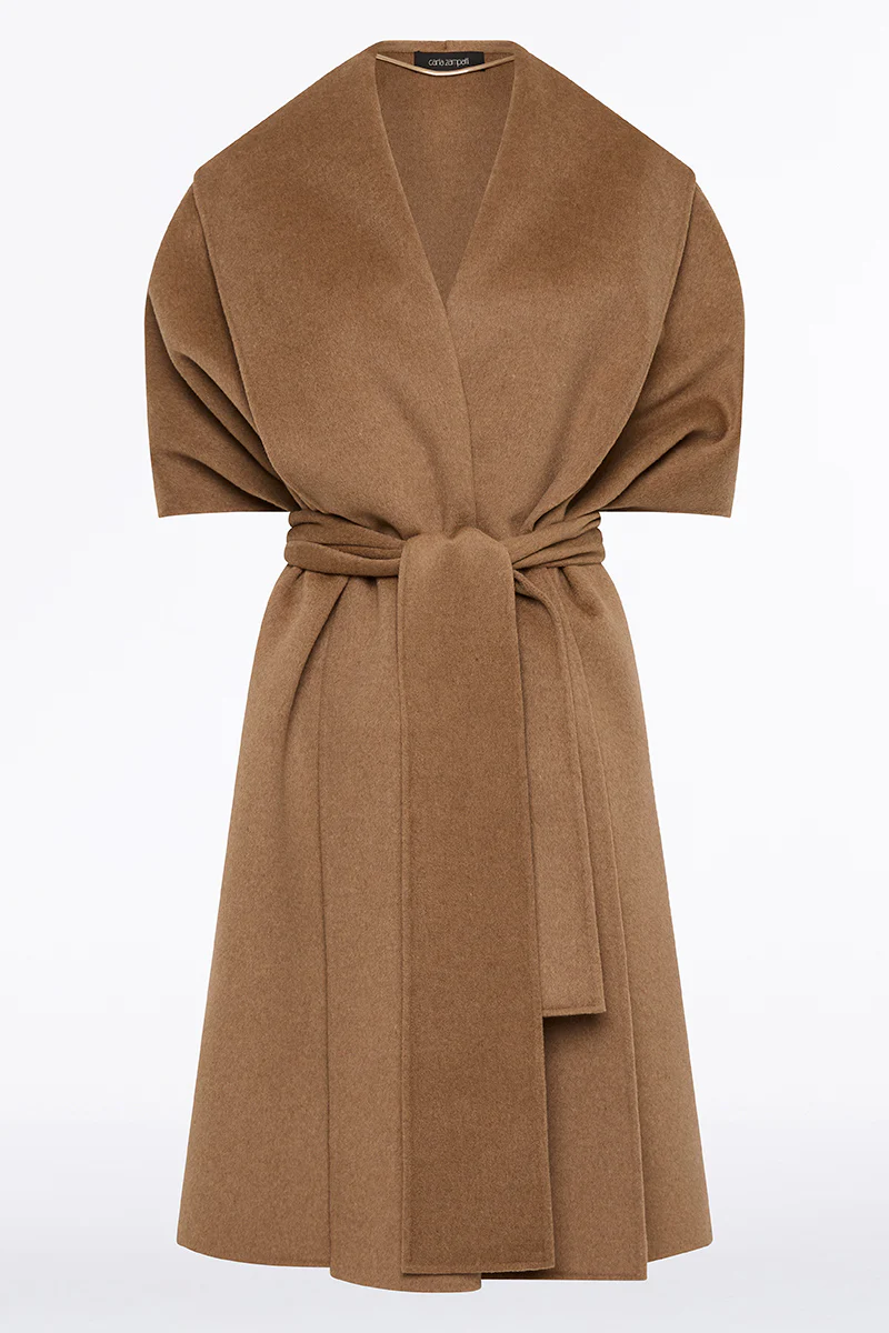 CAMEL DOPPIA WOOL CAPE - Image 6