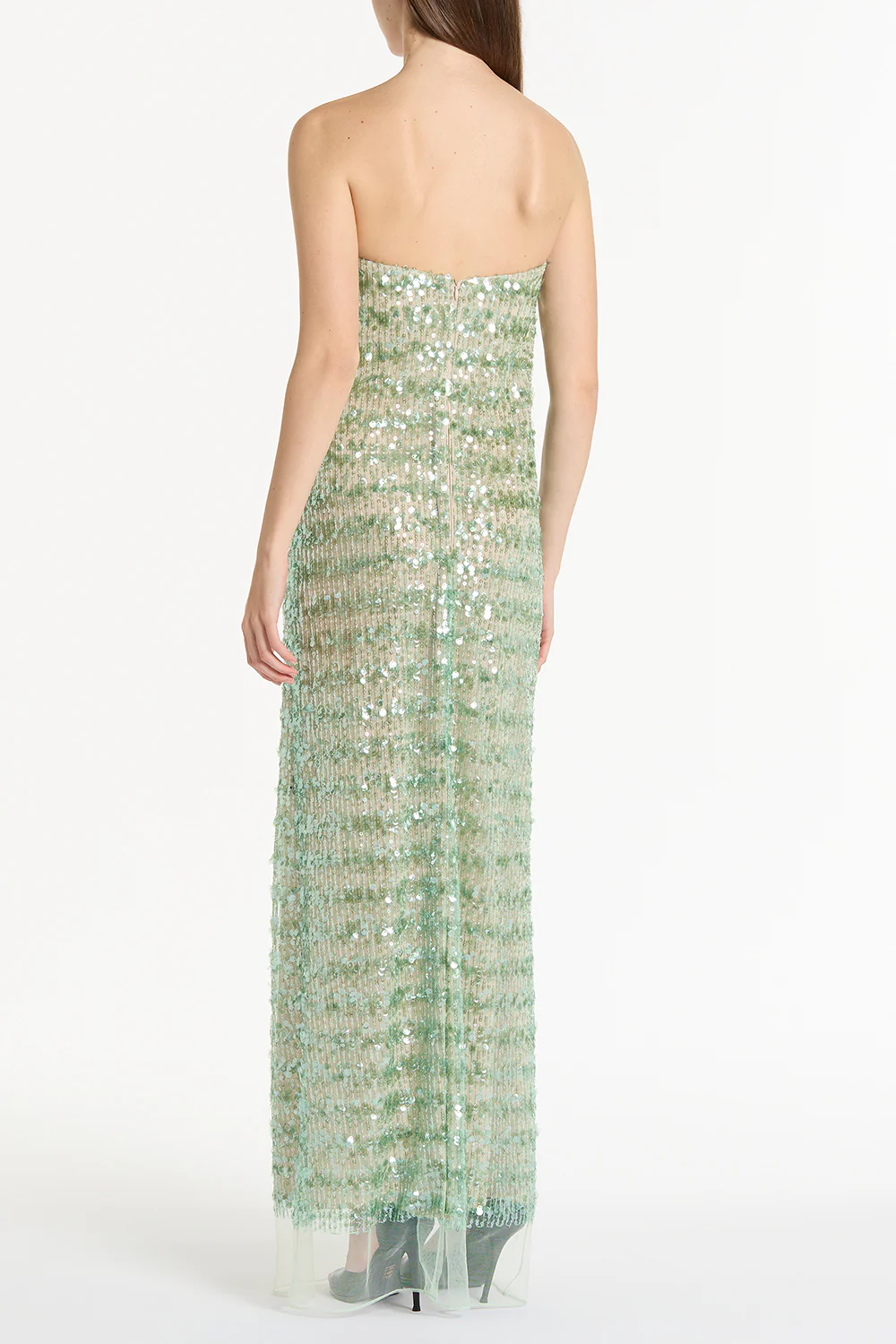 CELEDON SEQUIN STRAPLESS GOWN - Image 2