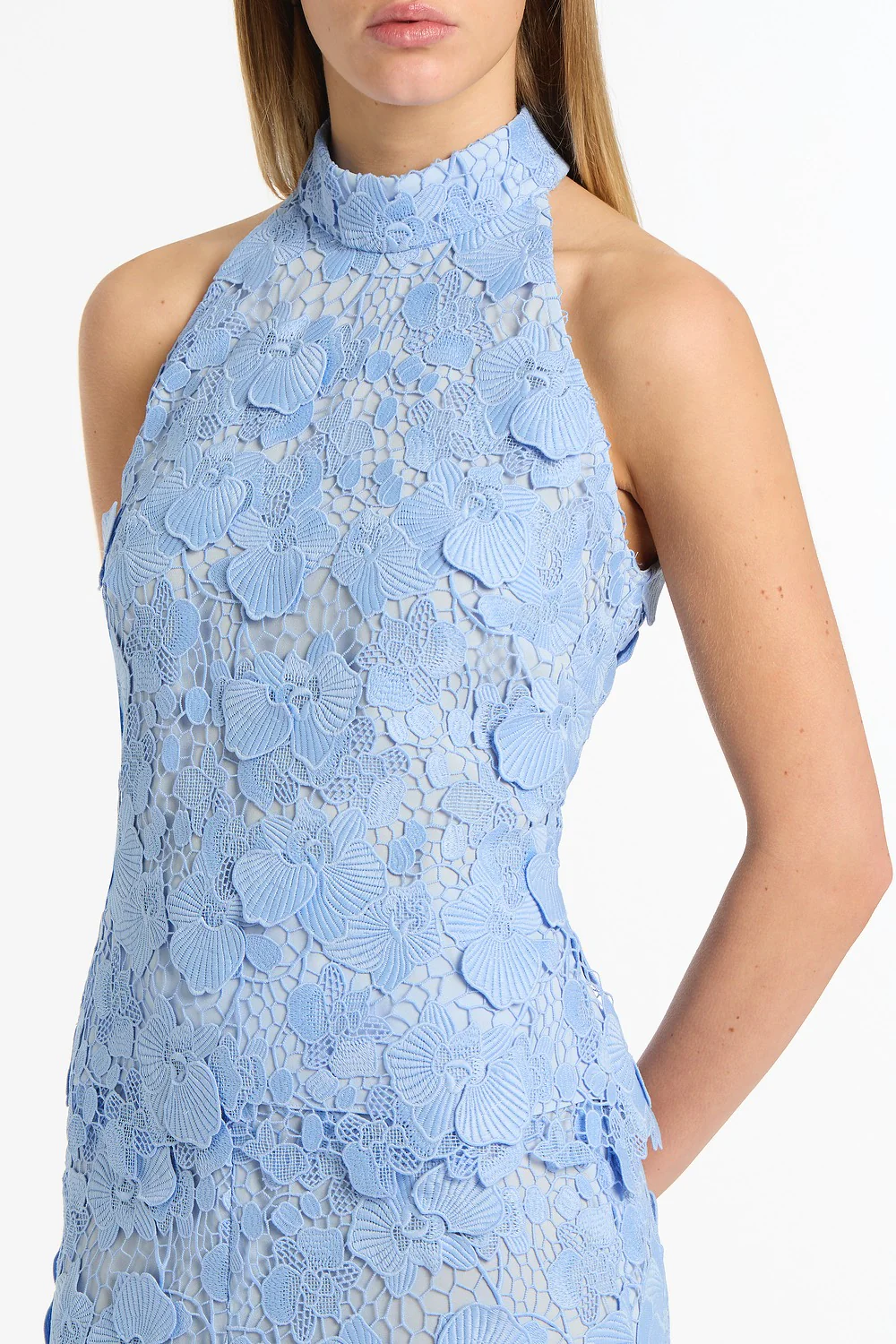 CELESTE 3D LACE HALTER TOP - Image 4