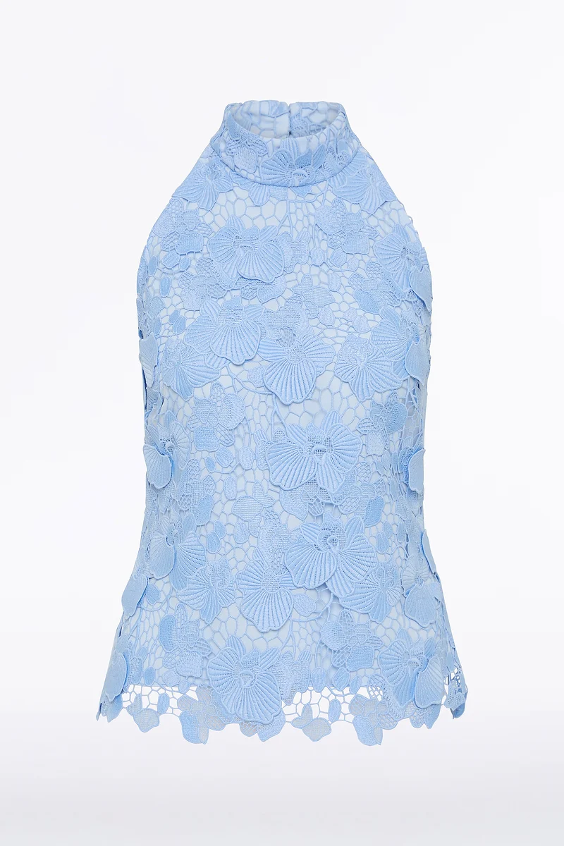 CELESTE 3D LACE HALTER TOP - Image 5