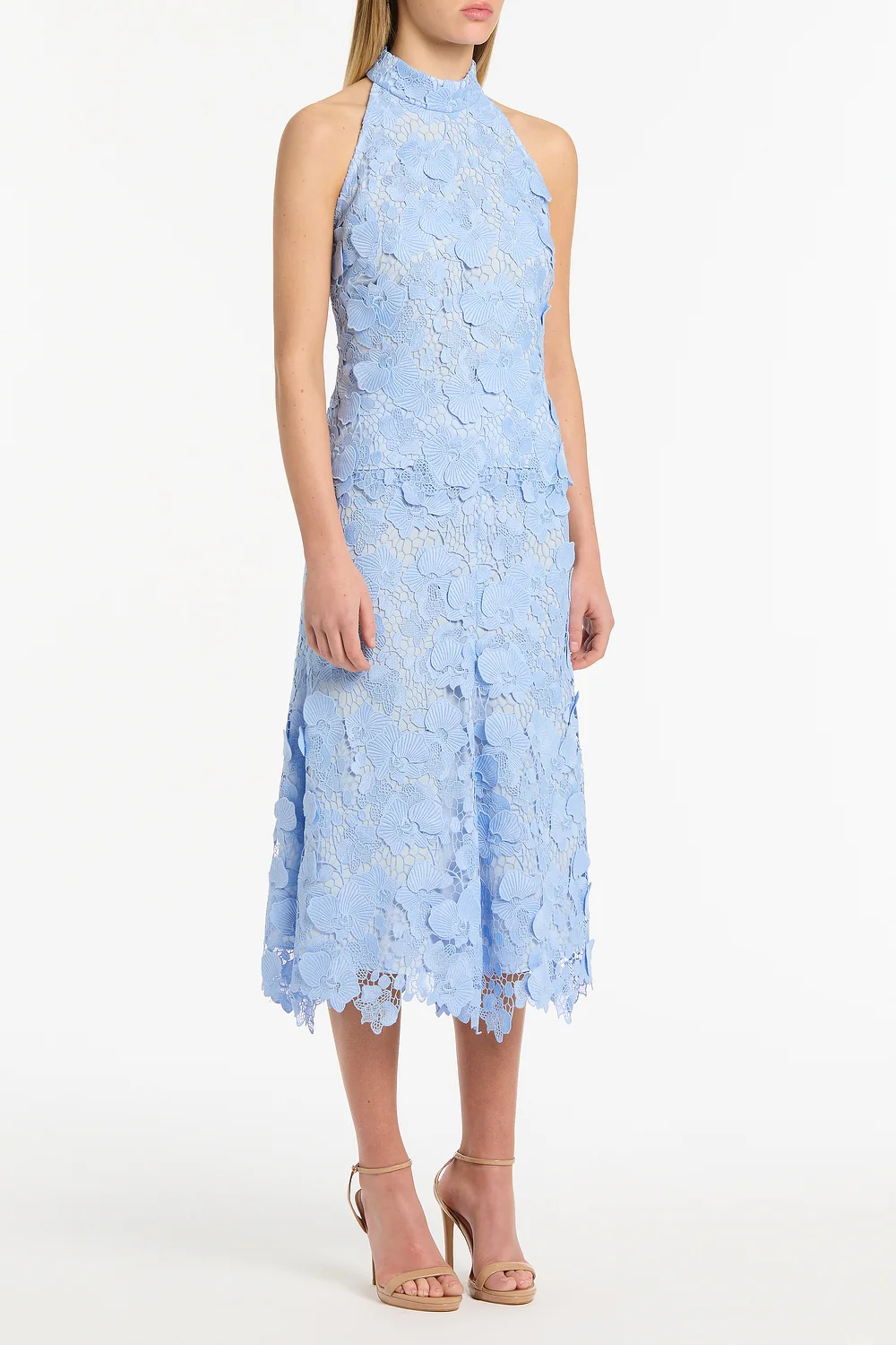 CELESTE 3D LACE MIDI SKIRT - Image 2