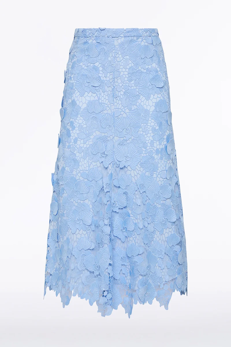 CELESTE 3D LACE MIDI SKIRT - Image 4