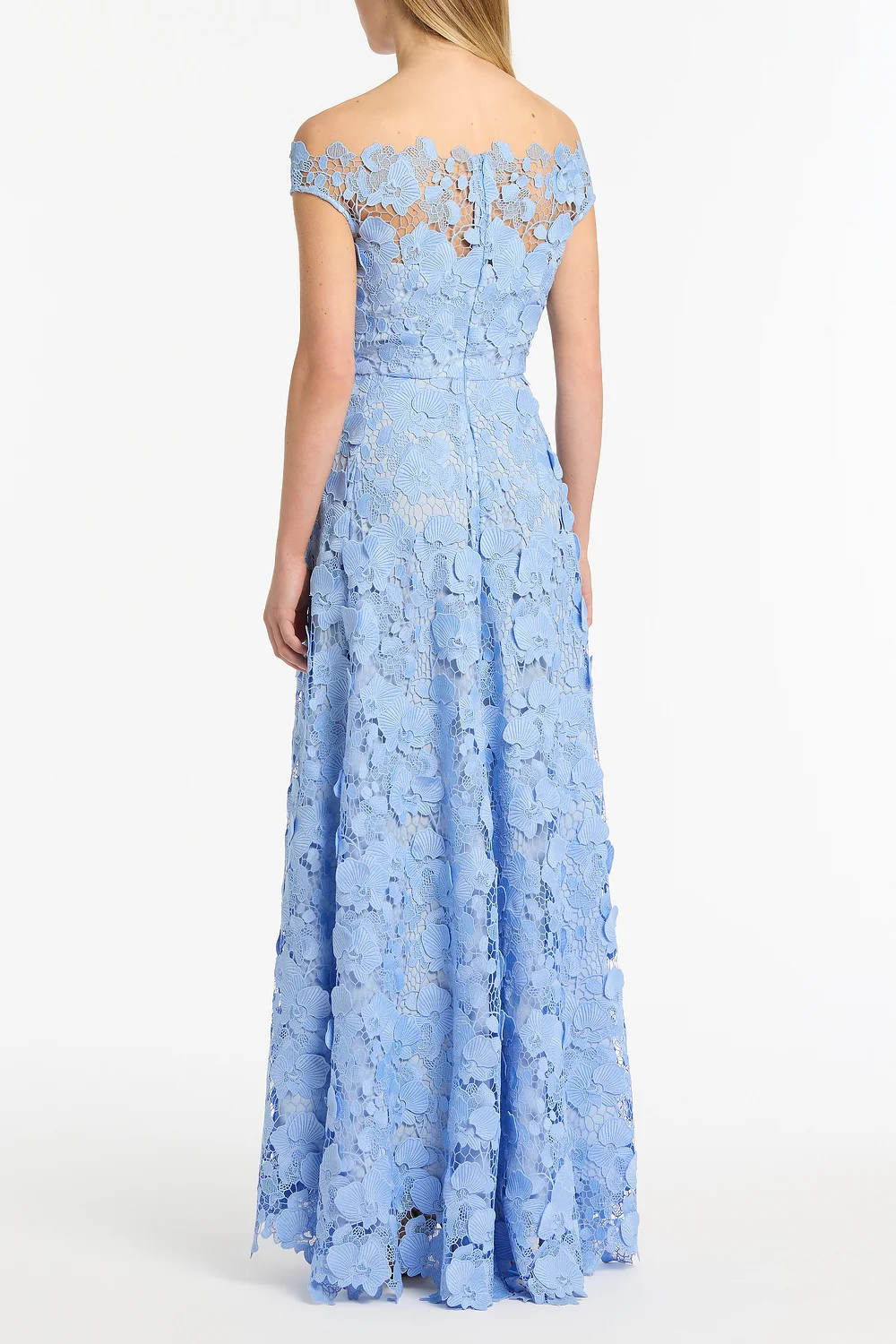 CELESTE 3D LACE OFF-SHOULDER GOWN - Image 3