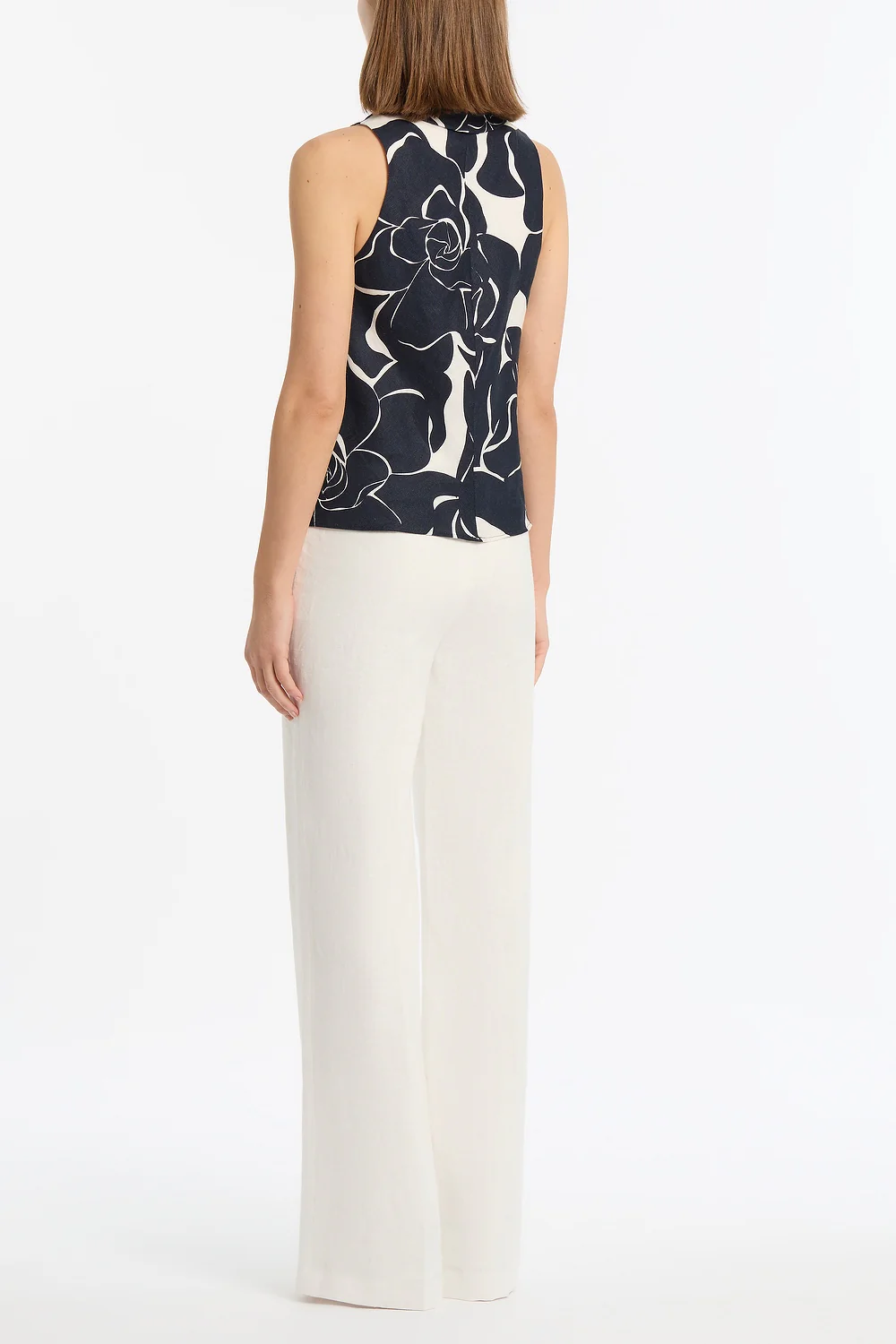 CELESTIAL PETALS LINEN FOLDED COLLAR TOP - Image 3