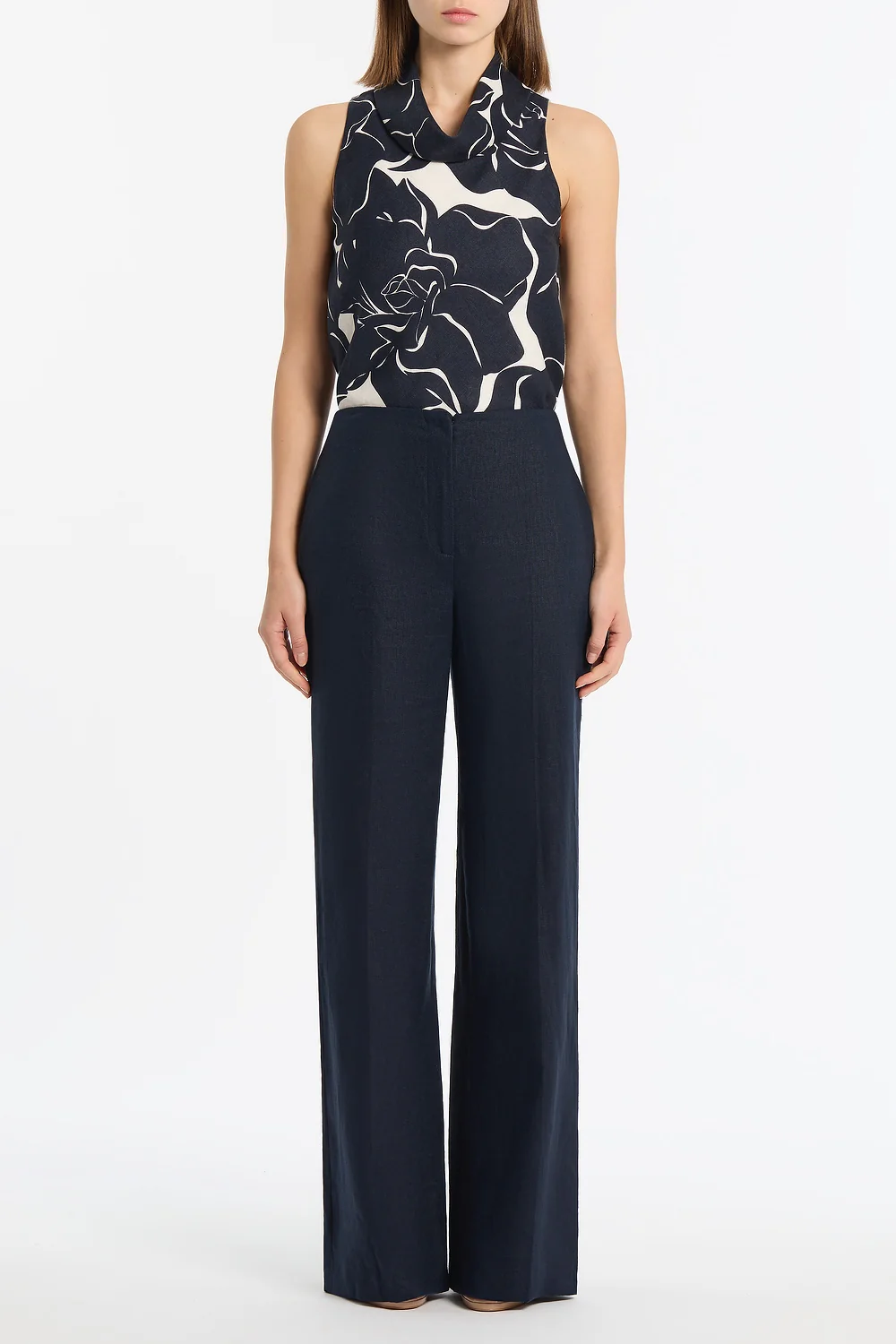 CELESTIAL PETALS LINEN FOLDED COLLAR TOP - Image 5