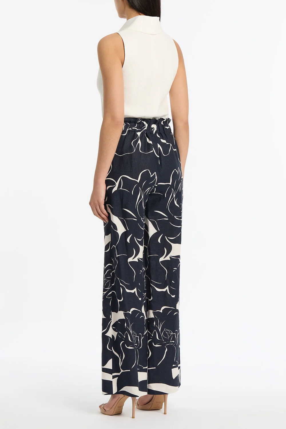 CELESTIAL PETALS LINEN TIE WAIST PANT - Image 3