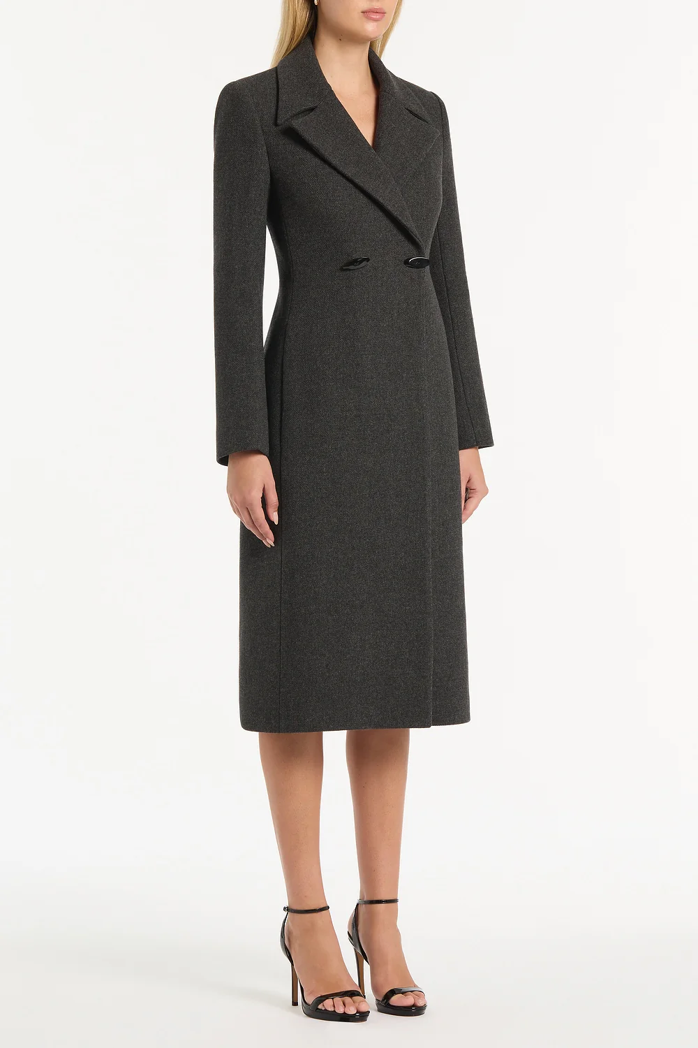 CHARCOAL ITALIAN WOOL COAT - Image 3
