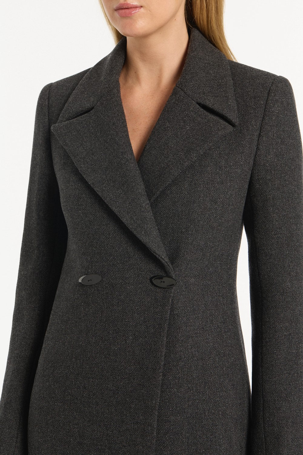 CHARCOAL ITALIAN WOOL COAT - Image 4