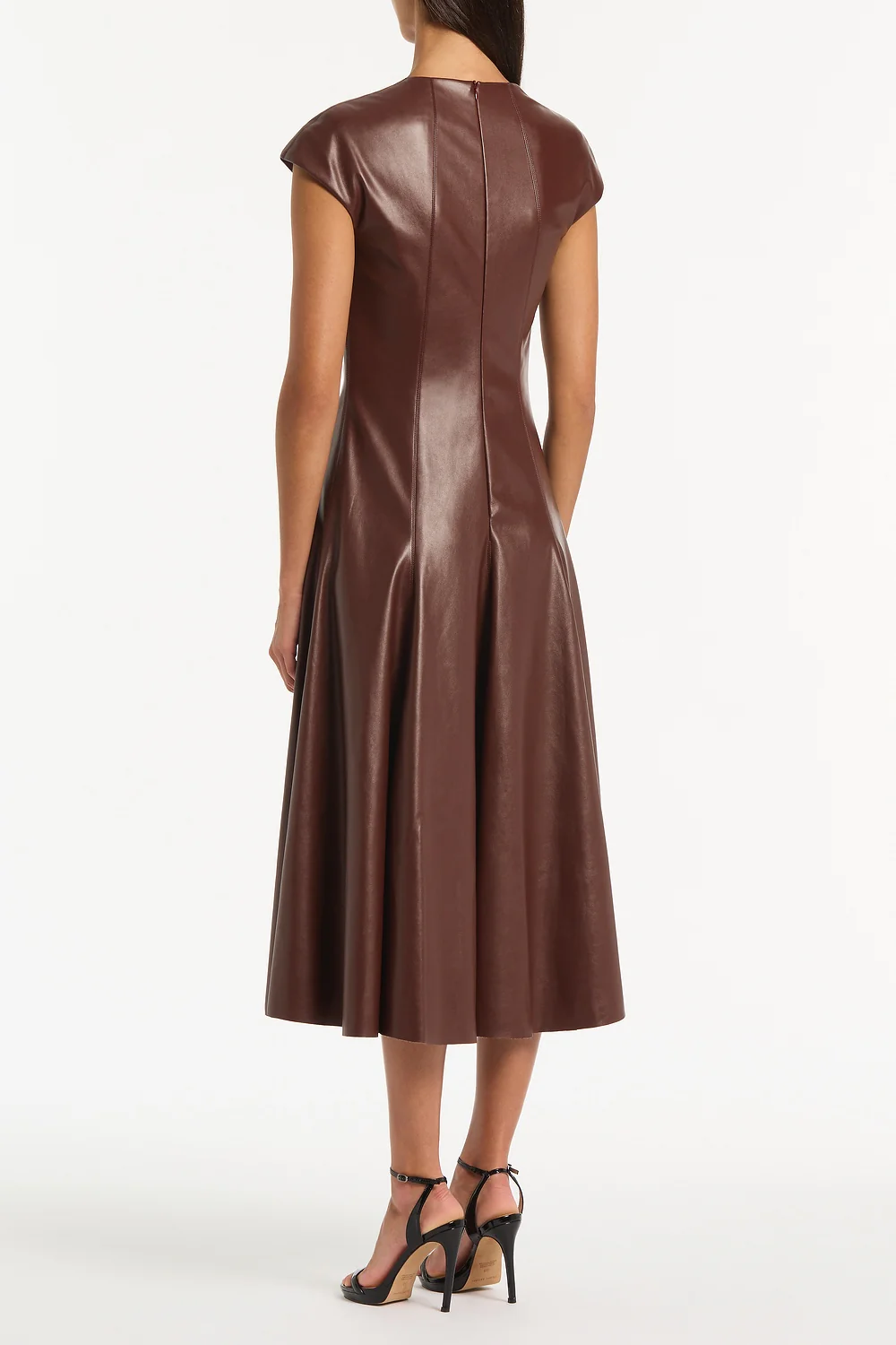 COCOA FAUX LEATHER PANEL DRESS - Image 2