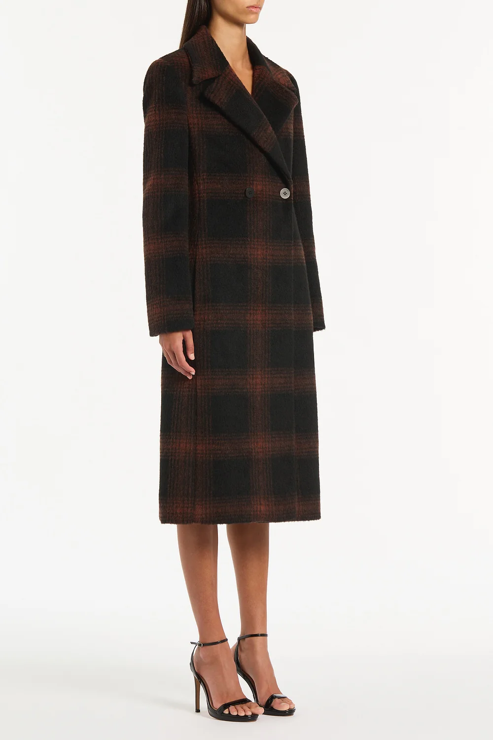 COCOA WOOL CHECK COAT - Image 3