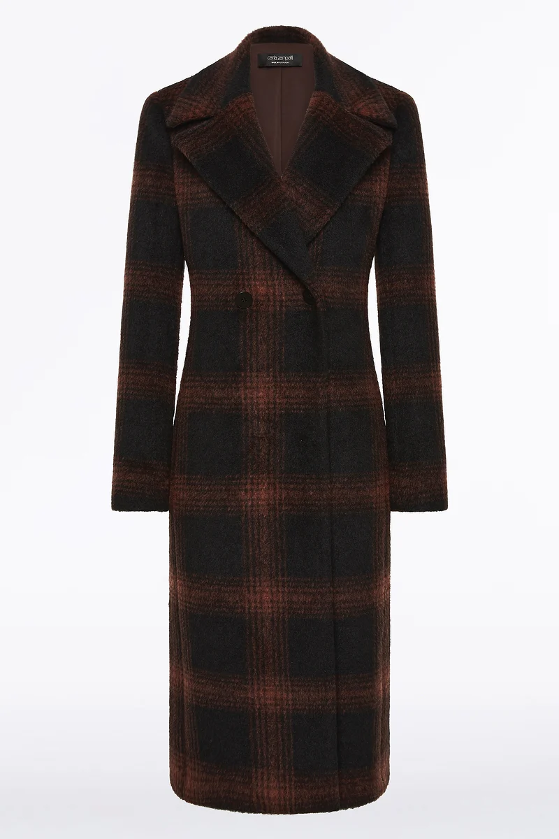 COCOA WOOL CHECK COAT - Image 5