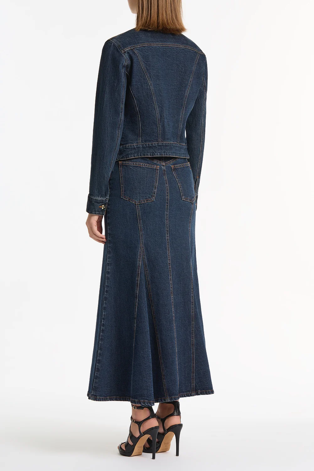 DARK INDIGO FITTED DENIM JACKET - Image 2