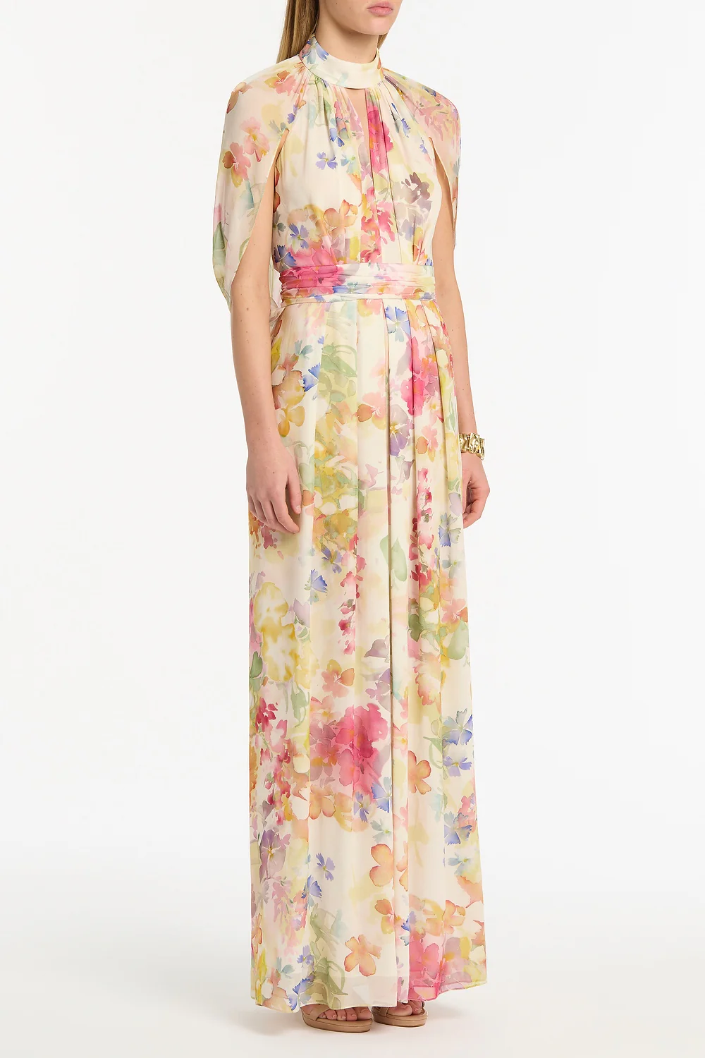ETHEREA BLOOM HALTER CAPE GOWN - Image 2