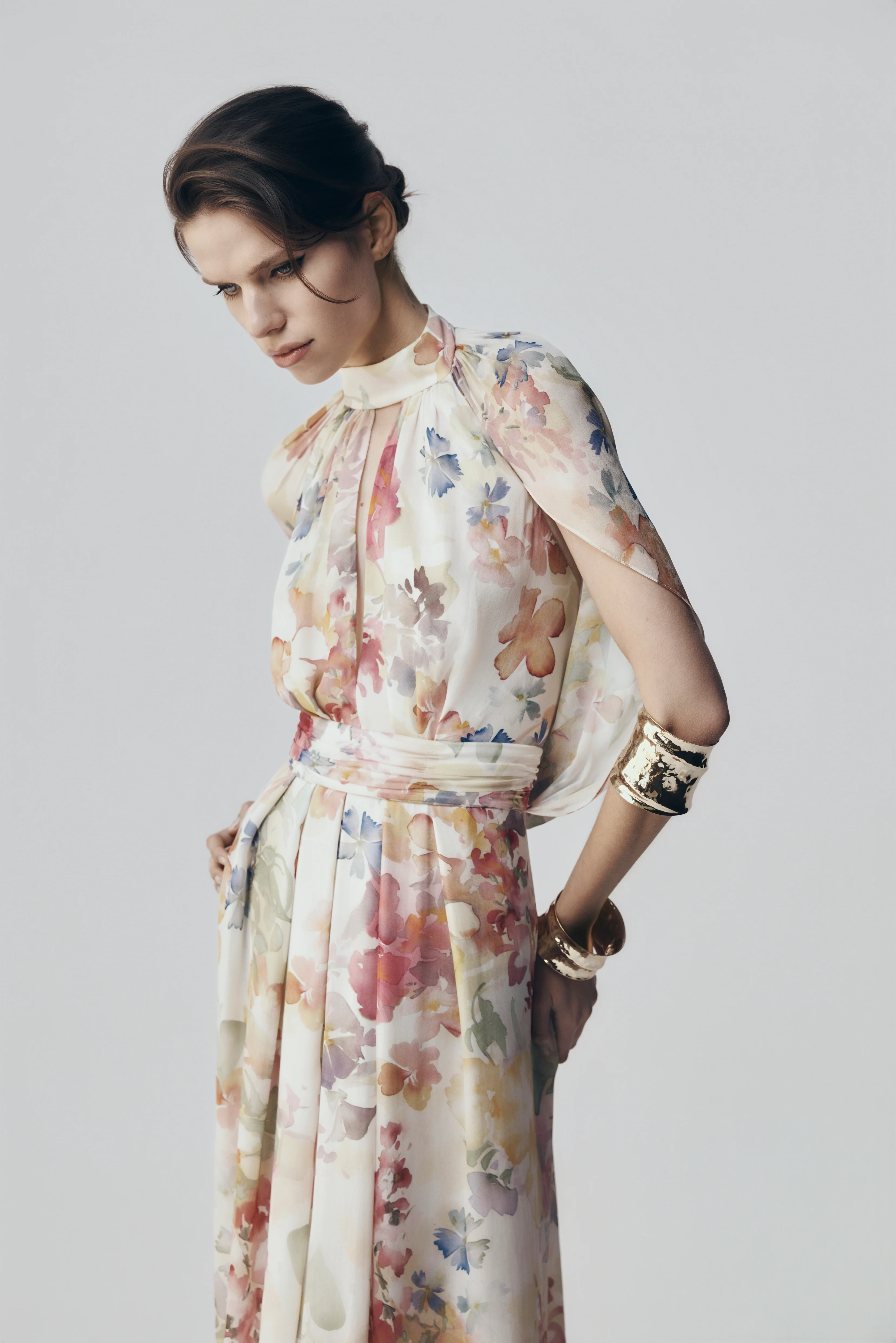 ETHEREA BLOOM HALTER CAPE GOWN - Image 5
