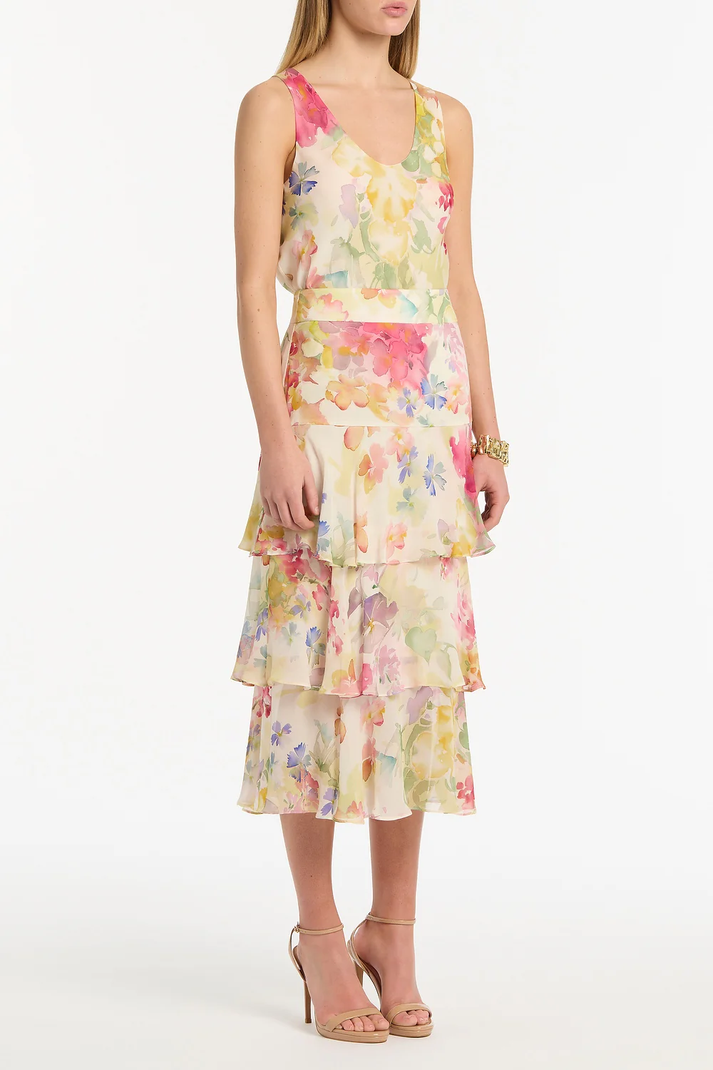 ETHEREA BLOOM TIERED RUFFLE SKIRT - Image 2