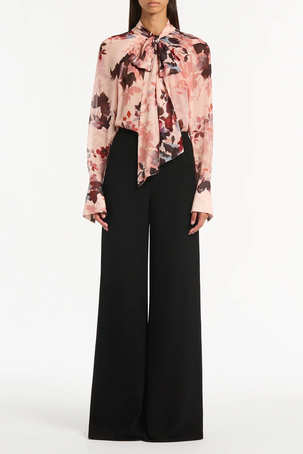 FIORI ETEREA GEORGETTE BLOUSON SLEEVE TOP
