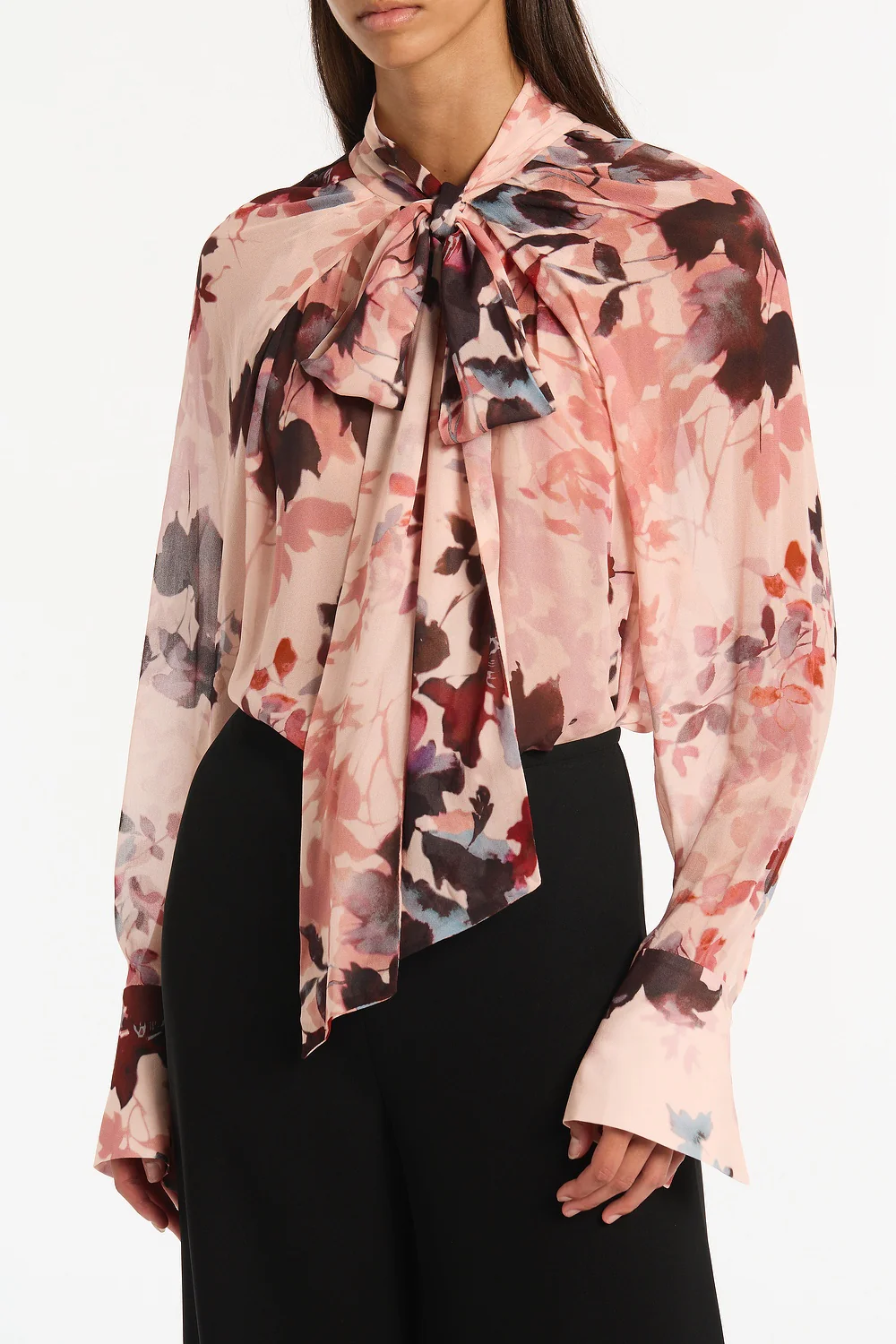 FIORI ETEREA GEORGETTE BLOUSON SLEEVE TOP - Image 4